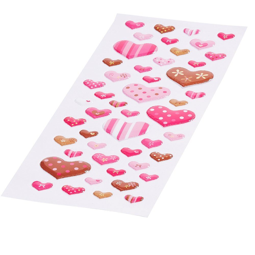 howa Spielzeug-Frisierkoffer Spielzeug - Schminkset, Kosmetiktasche für Kinder mit 8 tlg. Holzzubehör und Herzaufklebern