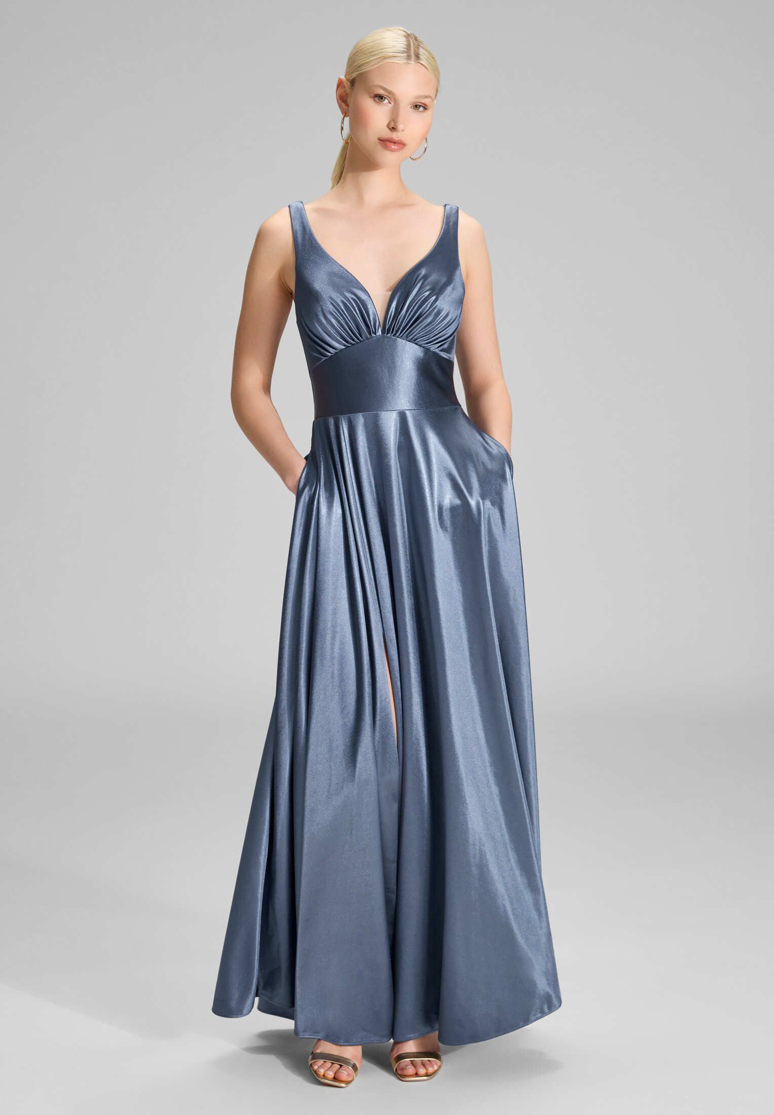 Hey Kyla Abendkleid - Abendkleid mit Schimmereffekt Taillierter Schnitt mit fließendem Rockteil