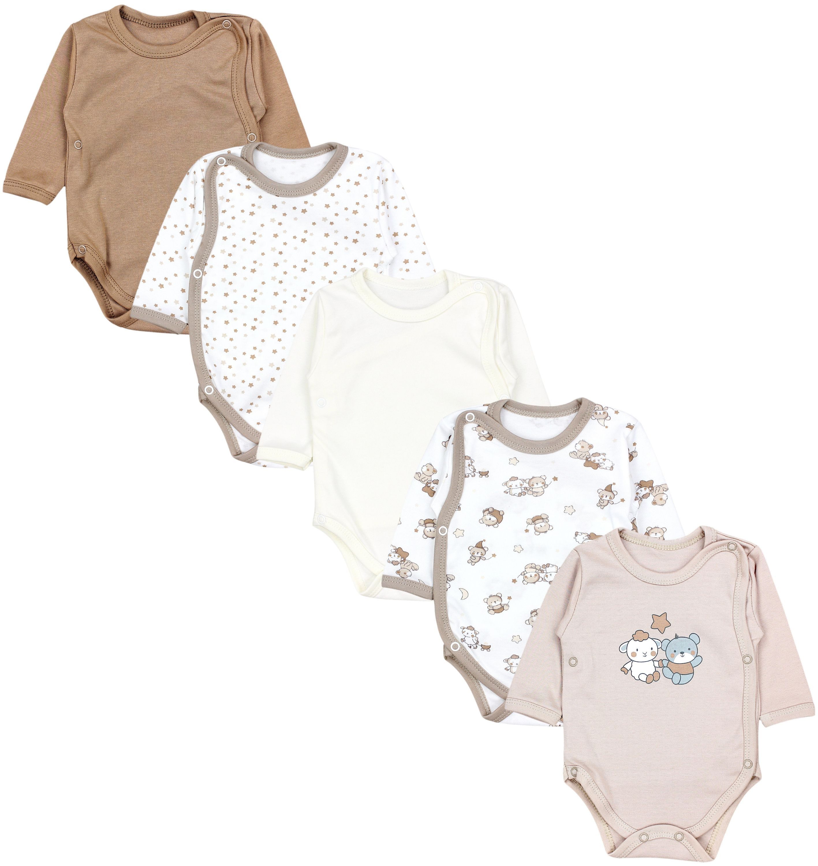 TupTam Langarmwickelbody TupTam Baby Unisex Langarm Wickelbody im 5er Set