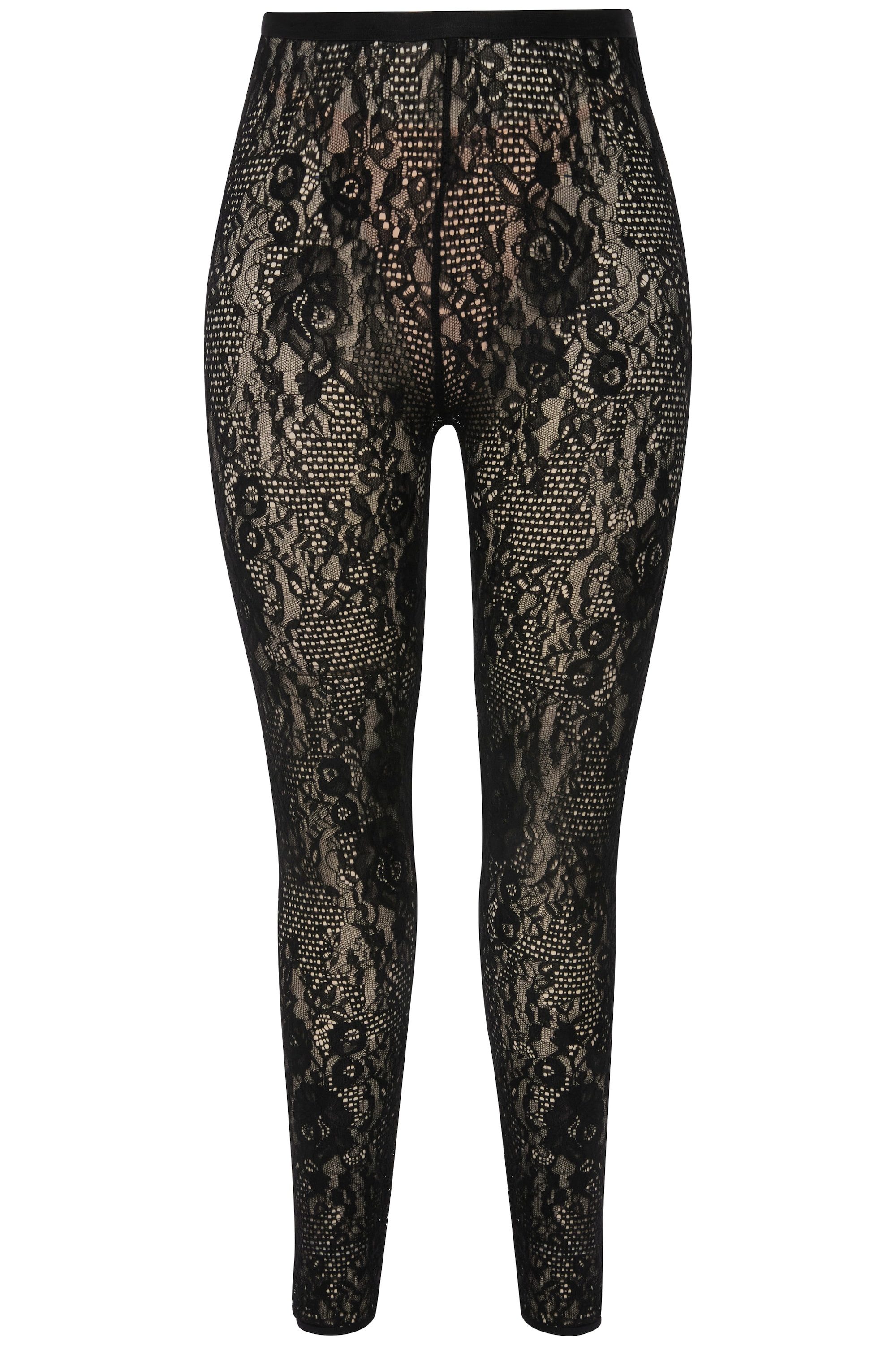 Ulla Popken Feinstrumpfhose Strumpf-Leggings Spitze günstig online kaufen