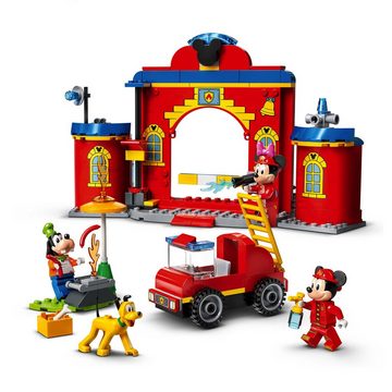 LEGO® Konstruktionsspielsteine LEGO Mickys Feuerwehrstation und Feuerwehrauto