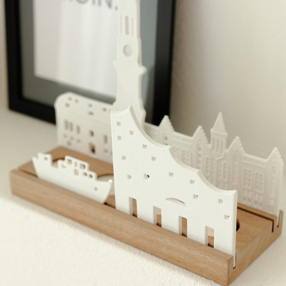 Räder Dekoobjekt Lichtobjekt Stadtsilhouette Hamburg günstig online kaufen