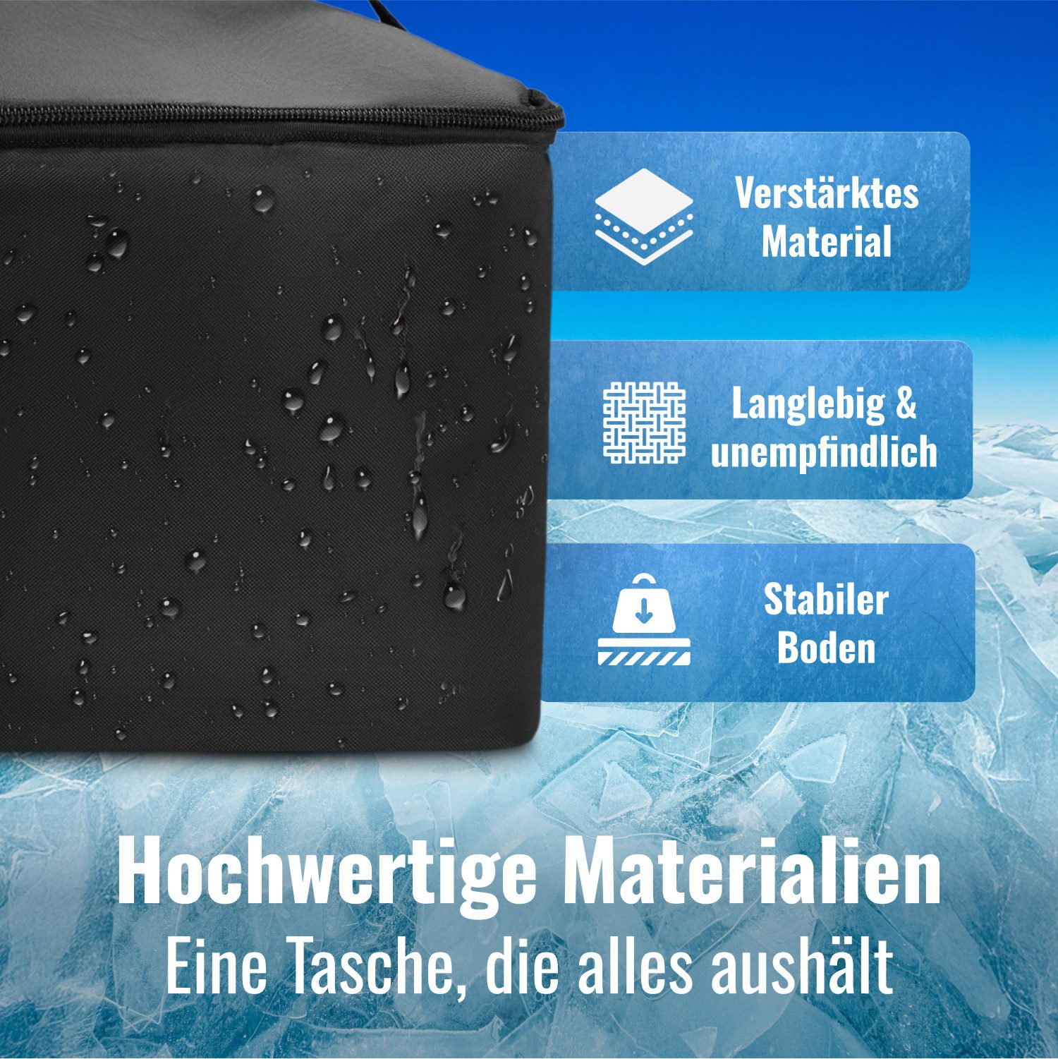 achilles Einkaufsbeutel Kühleinsatz Kühl-Tasche Thermo-Tasche für Klapp-Box Kühl-Box