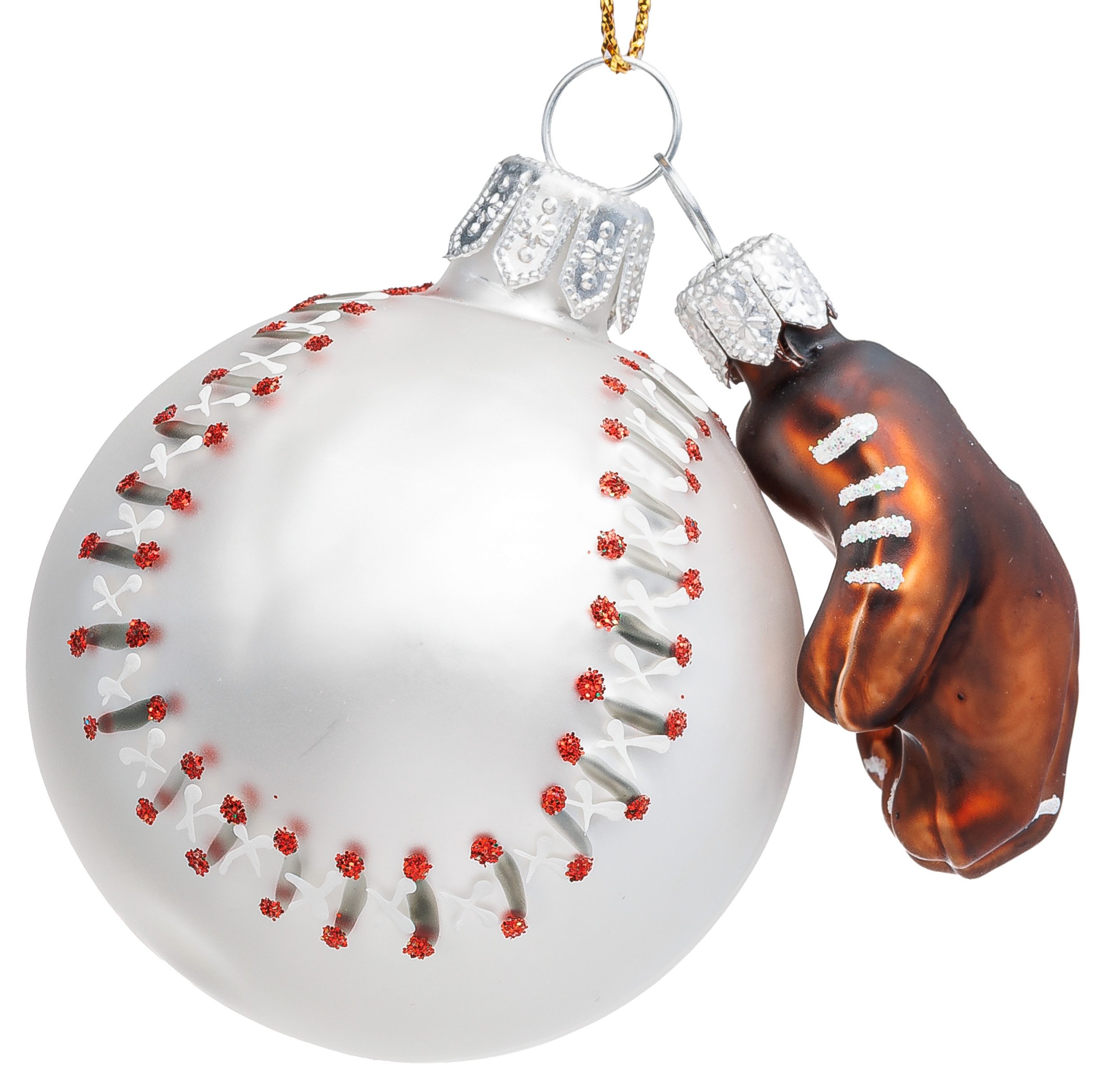SIKORA Weihnachtsbaumkugel Baseball und Handschuh besondere Weihnachtskugel günstig online kaufen