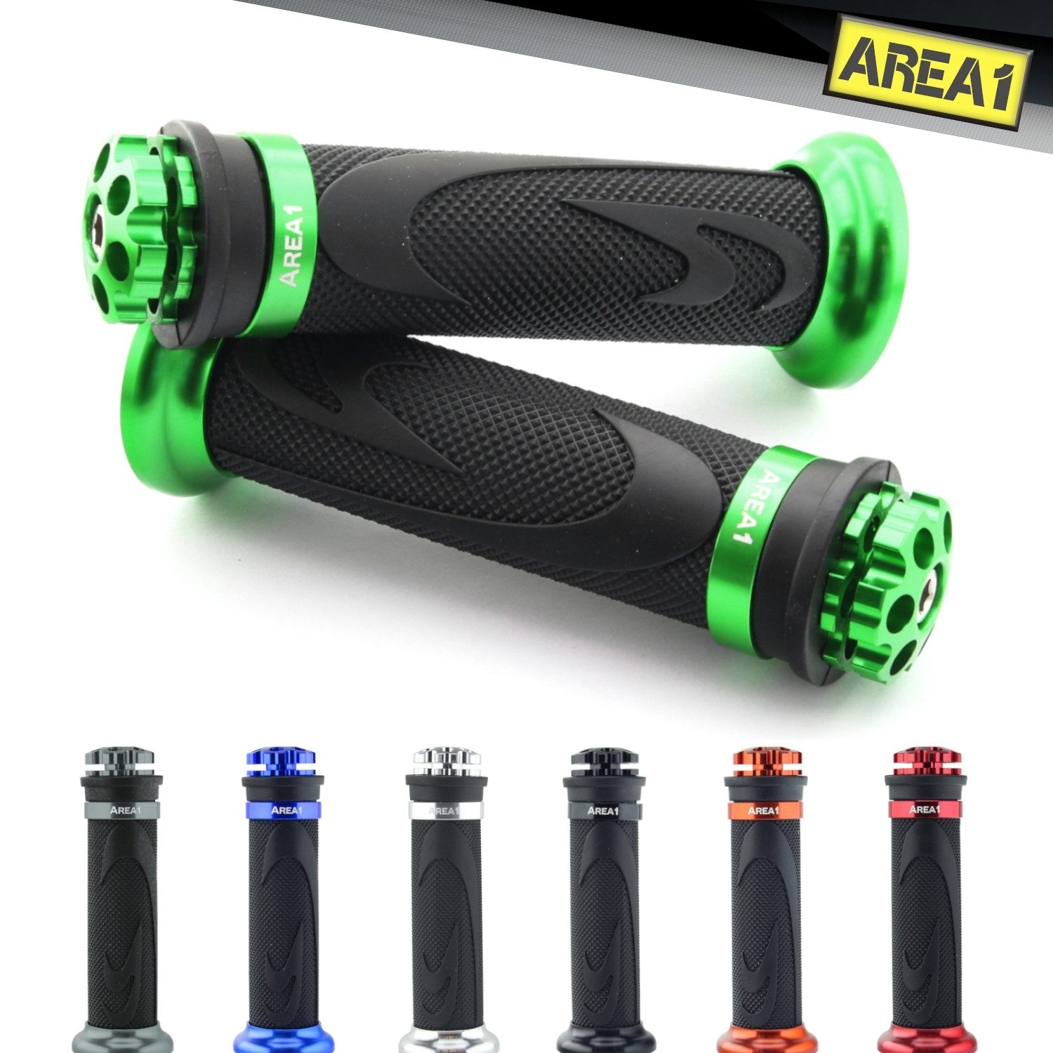 Area1 Griff Motorrad/ Motorroller Lenkergriffe 2 Stück 1x 22mm + 1x 24-25mm