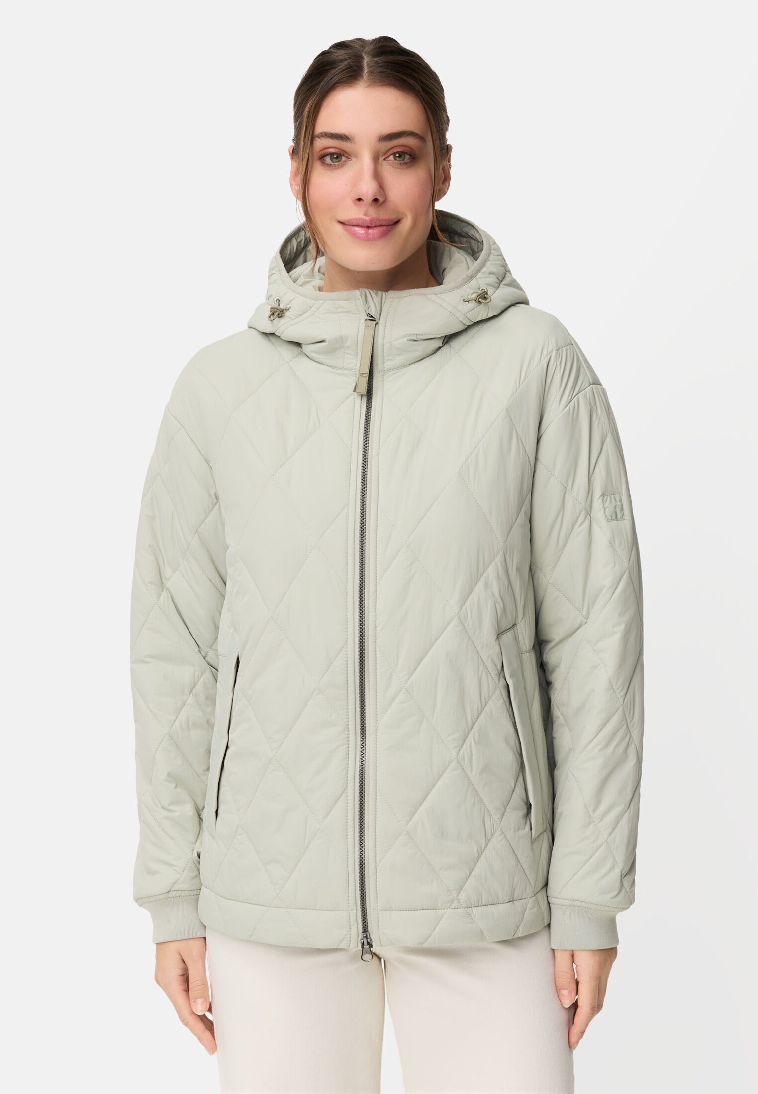 camel active Steppjacke mit Kapuze Langarm Kapuze Markenlabel günstig online kaufen