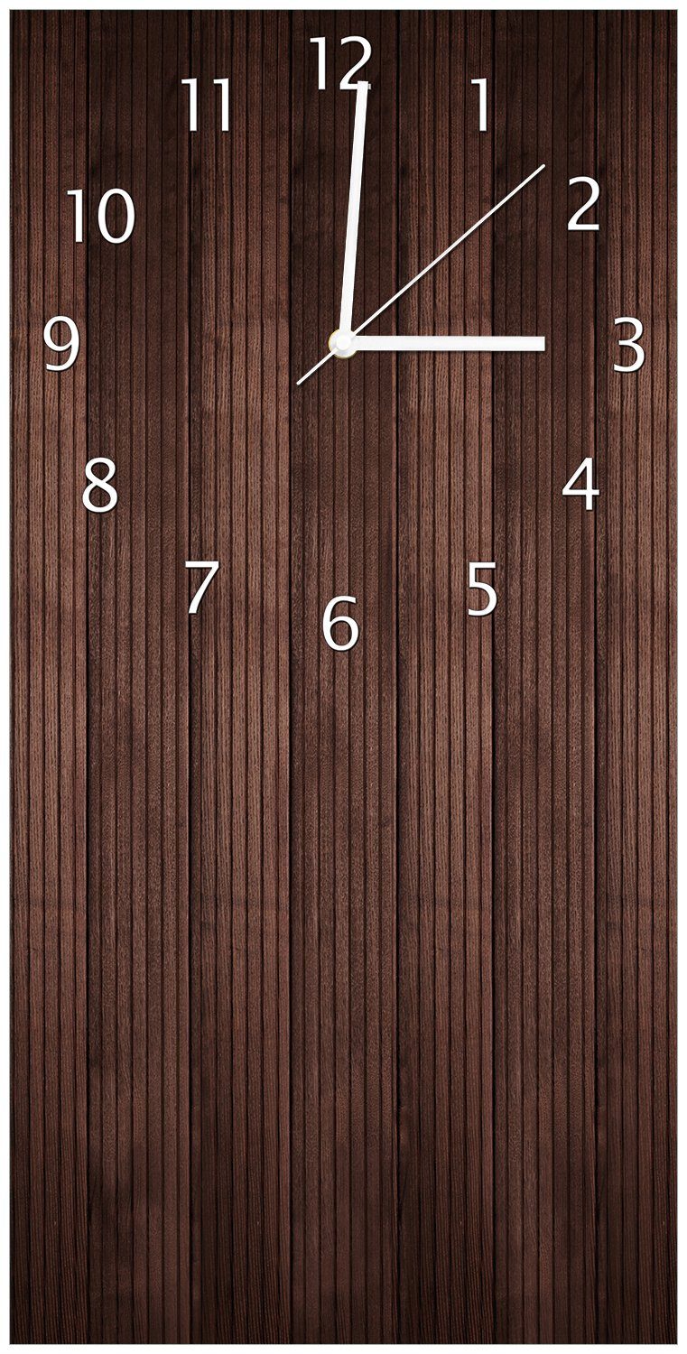 Wallario Wanduhr Holzmuster - Oberfläche mit Holzmaserung VII (Uhr aus Acryl)