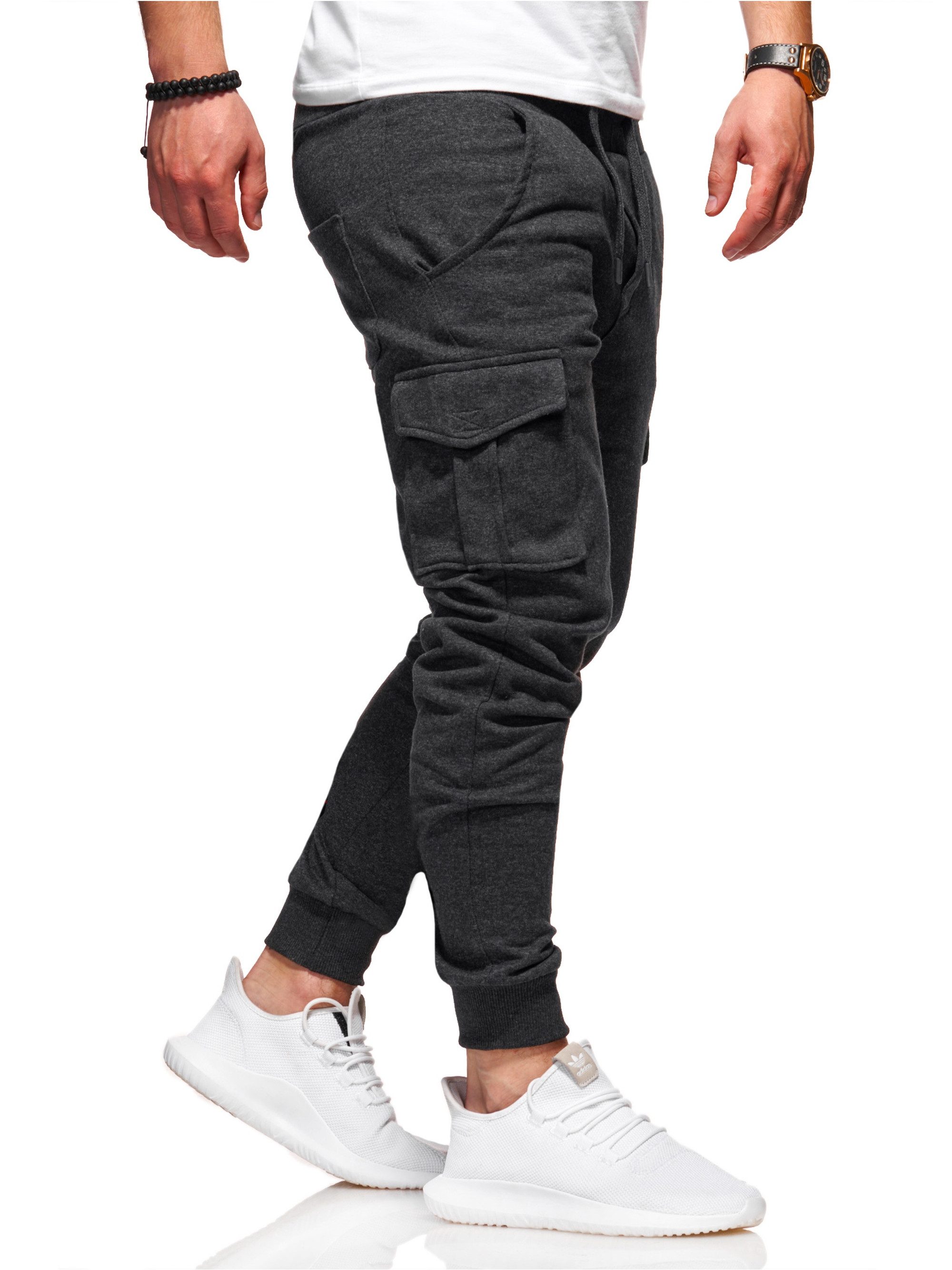 behype Sweathose Combat mit modernen Cargo-Taschen
