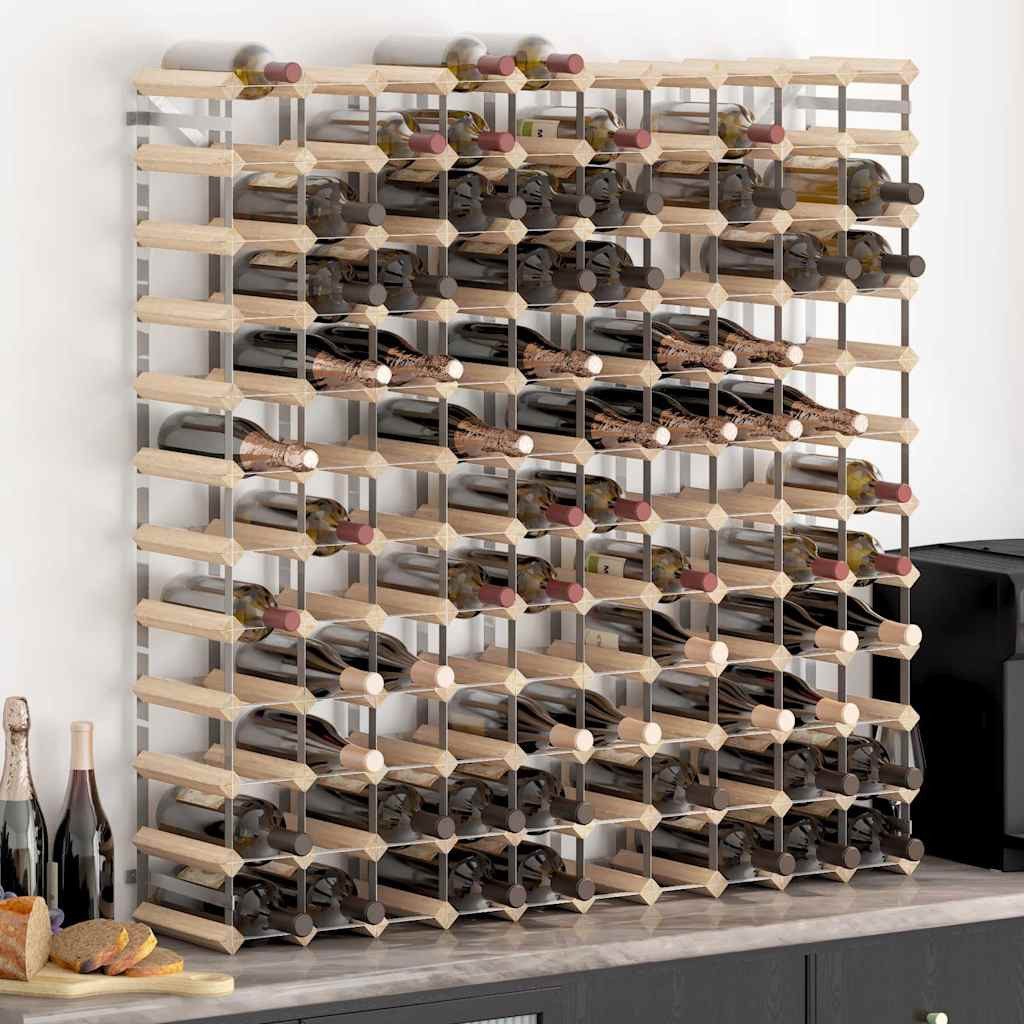 vidaXL Weinregal Weinregal für 120 Flaschen Massivholz Kiefer, 1-tlg.