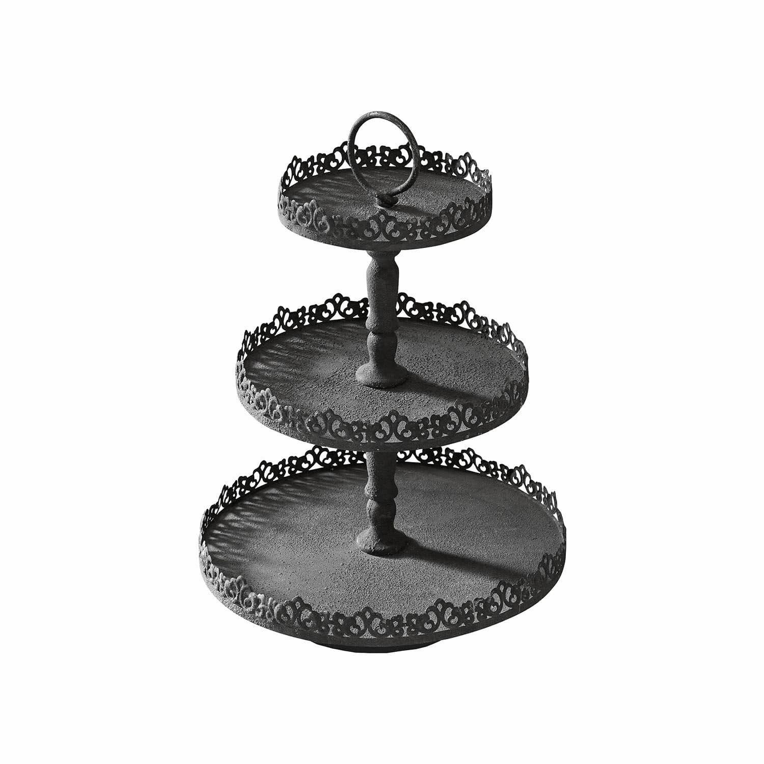 Mirabeau Etagere Etagere Garnette antikgrau, Eisen