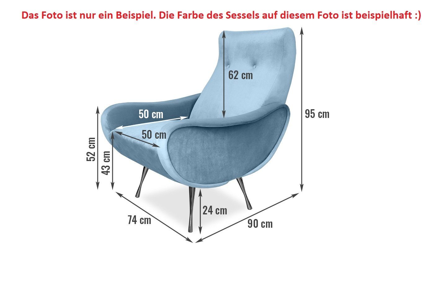 ROYAL Lesesessel Relaxsessel, Couchsessel, Grau Sessel, TV-Sessel Fernsehsessel, pressiode
