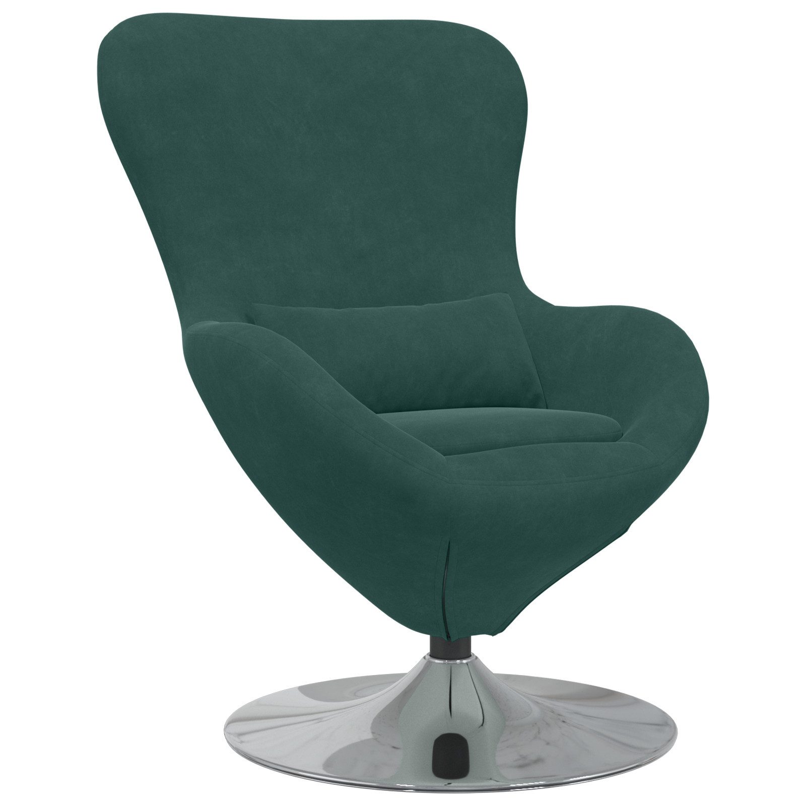 vidaXL Sessel Eierstuhl Dunkelgrüner Samt (1-St) günstig online kaufen