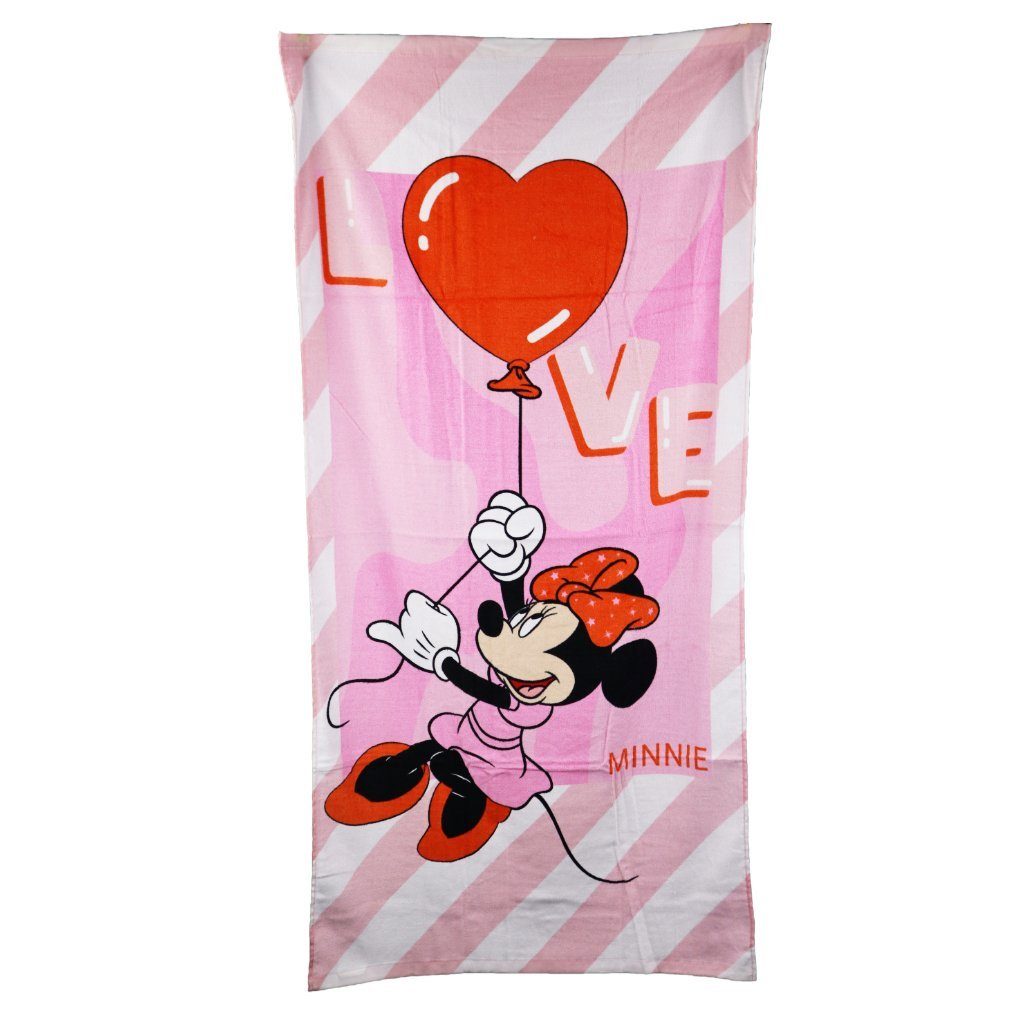 Disney Strandtuch Disney Minnie Maus Badetuch, 70x140 cm, 100% Baumwolle
