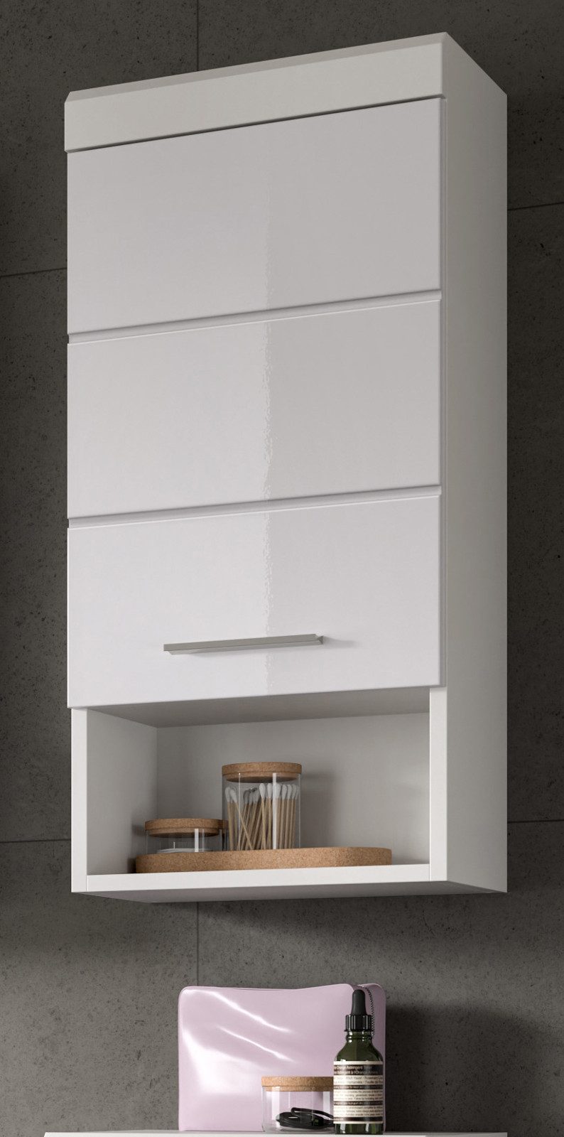 Inn.Furn Hängeschrank Shawn (Badschrank in weiß Hochglanz, 37 x 79 cm) mit günstig online kaufen