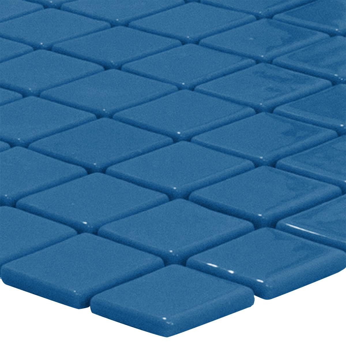 Mosafil Mosaikfliesen Glas Schwimmbad Pool Mosaik Venetia, Glas-Ecoglas 31.600x31.600, petrol, Punktverklebt - Frostsicher - Wasserdicht - Wasserfest - Rutschfest