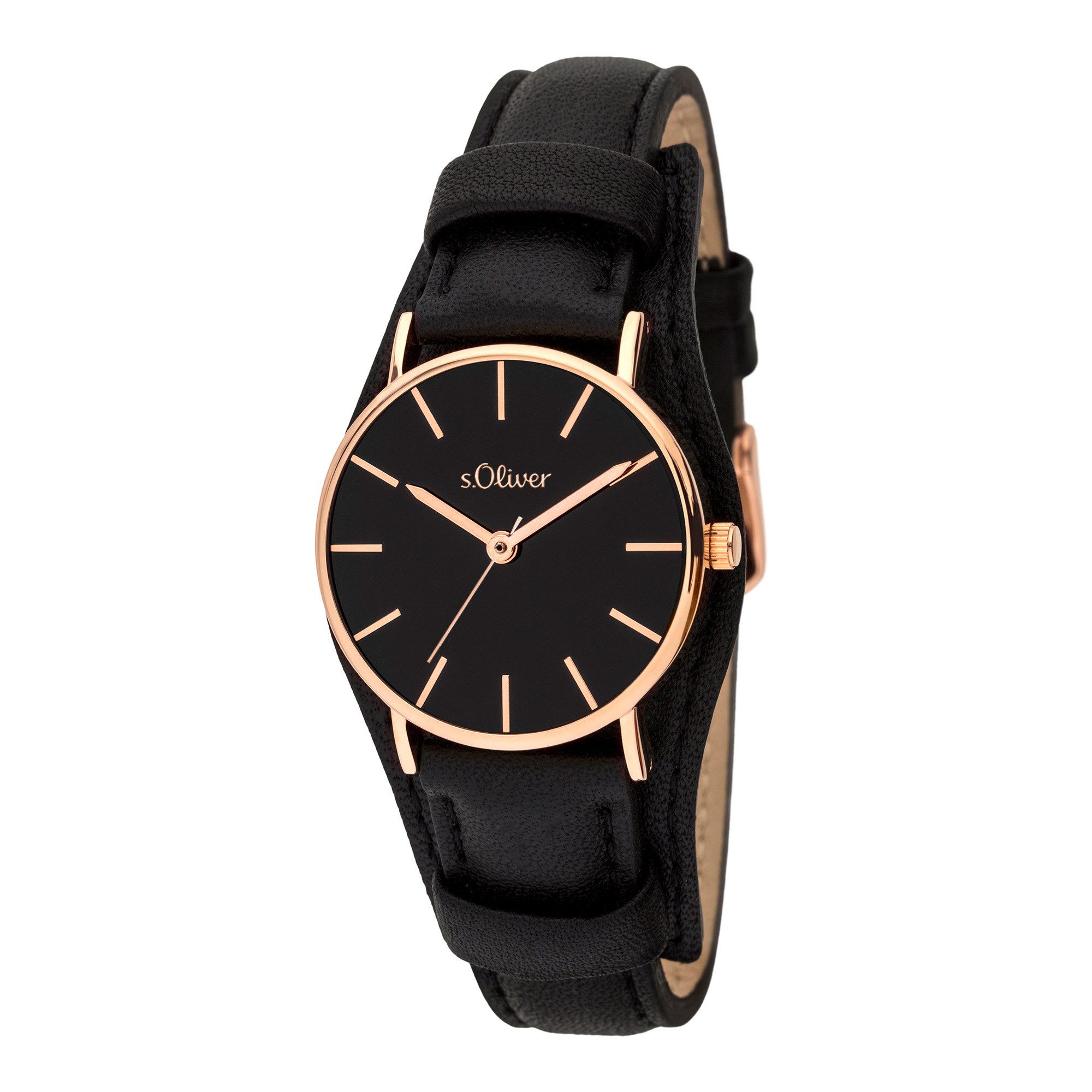 s.Oliver Quarzuhr Flexible Time Kunstleder