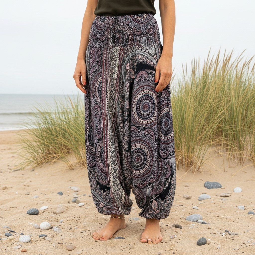Guru-Shop Relaxhose Afghani Hose, Overall, Jumpsuit, Haremshose,.. Ethno Style, alternative Bekleidung