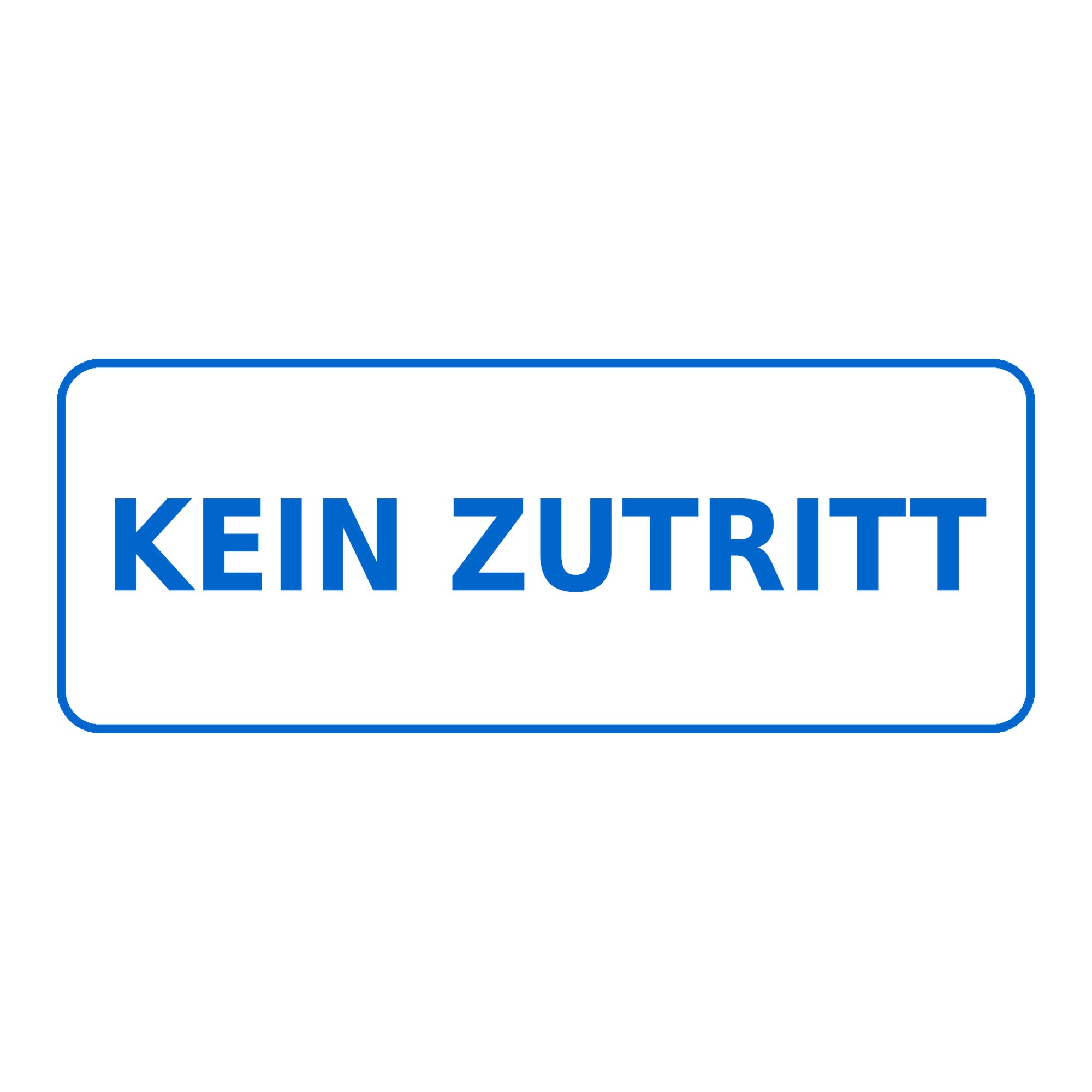Nomiro Hinweisschild NOMIRO Türschild Hinweisschild Kein Zutritt 15x6 cm - Kunststoff weiß, (1 St), selbstklebend, lasergraviert