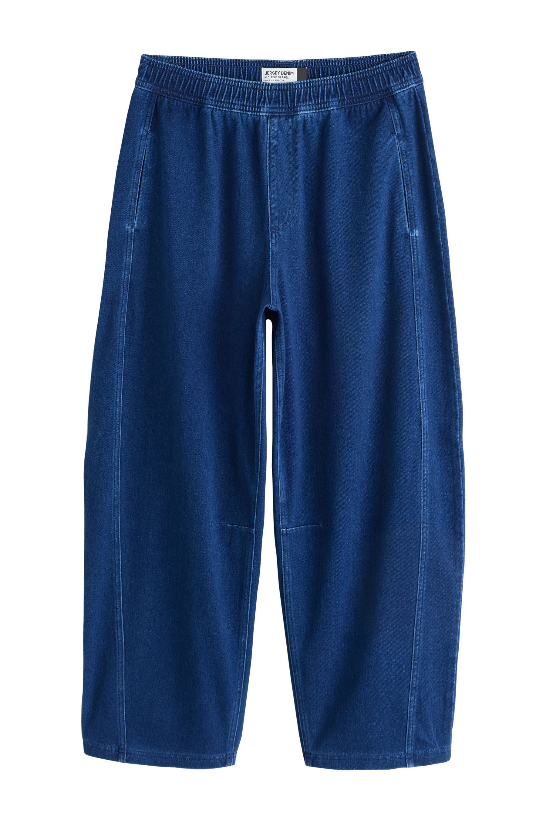 Next Weite Jeans Denim-Hose aus Jersey mit Barrel-Bein (1-tlg)