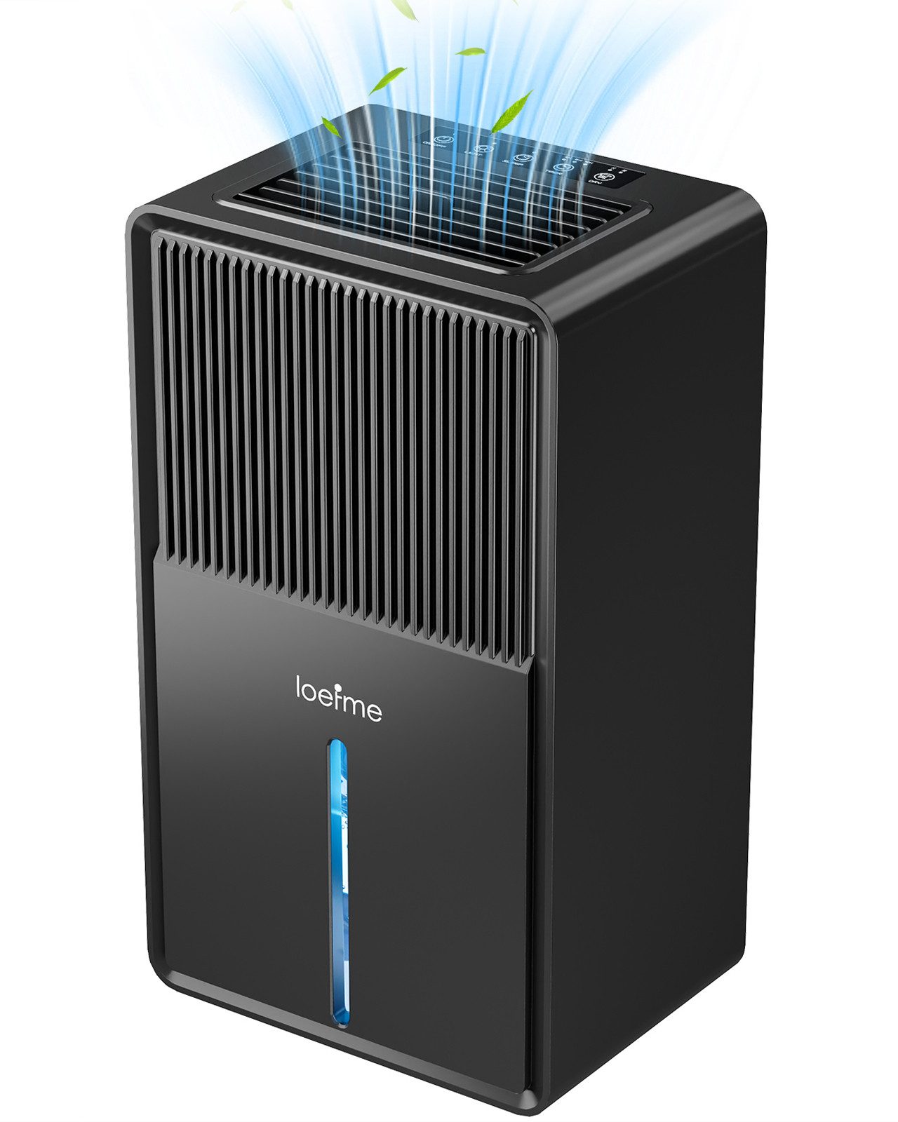 loefme Luftentfeuchter Luftentfeuchter 3000mL Elektrischer Luftreiniger + Trocknungsmodus, für 30 m³ Räume, Entfeuchtung 0,80 l/Tag, Tank 3,00 l, Leise 7 Farbige Licht Gegen Feuchtigkeit 30m² Trocknungsmodus