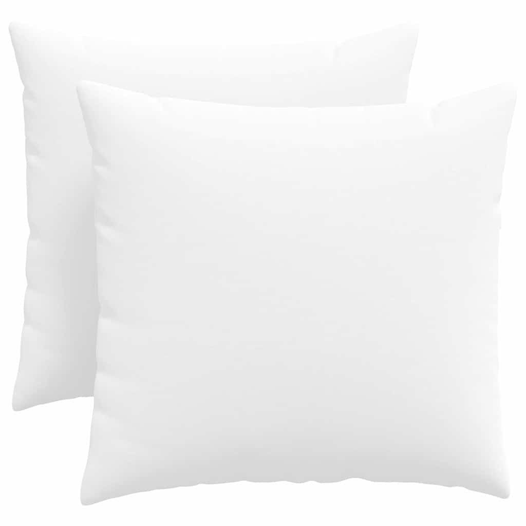 vidaXL Sitzauflage Sofakissen 2 pcs Weiß 50 x 50 cm Stoff, (2 St)