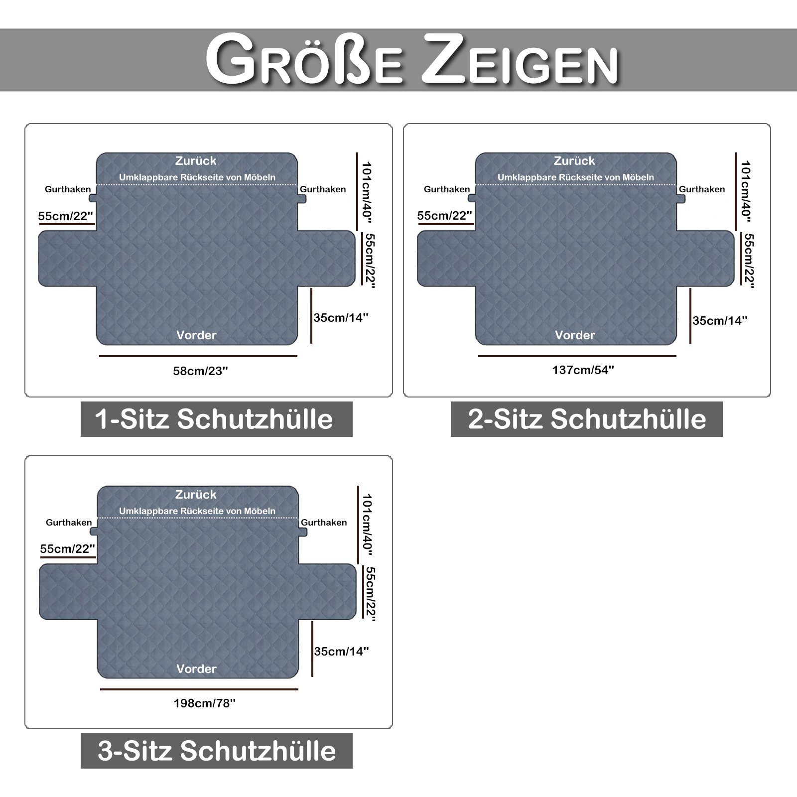 Rosnek Sofahusse Wasserabweisende, Antirutschmatte, für 1/2/3-sitzige Armle günstig online kaufen