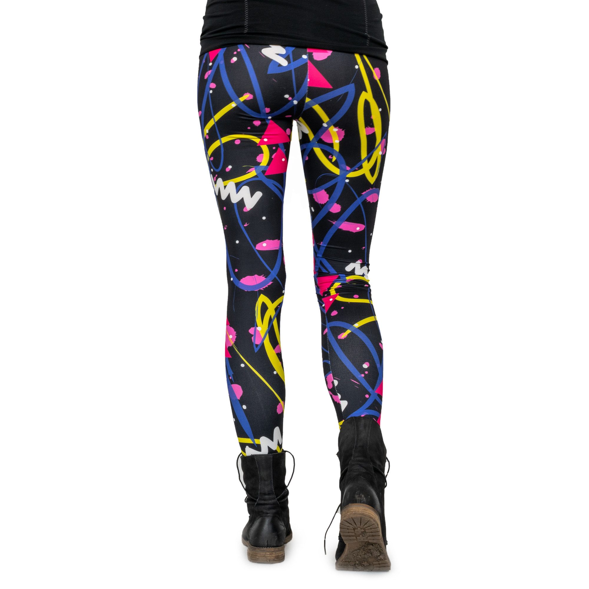 cosey Leggings Neon Line Leggings, 2 Größen (XS–S & M–L) (38/M bis 40/L) Pop Scribble