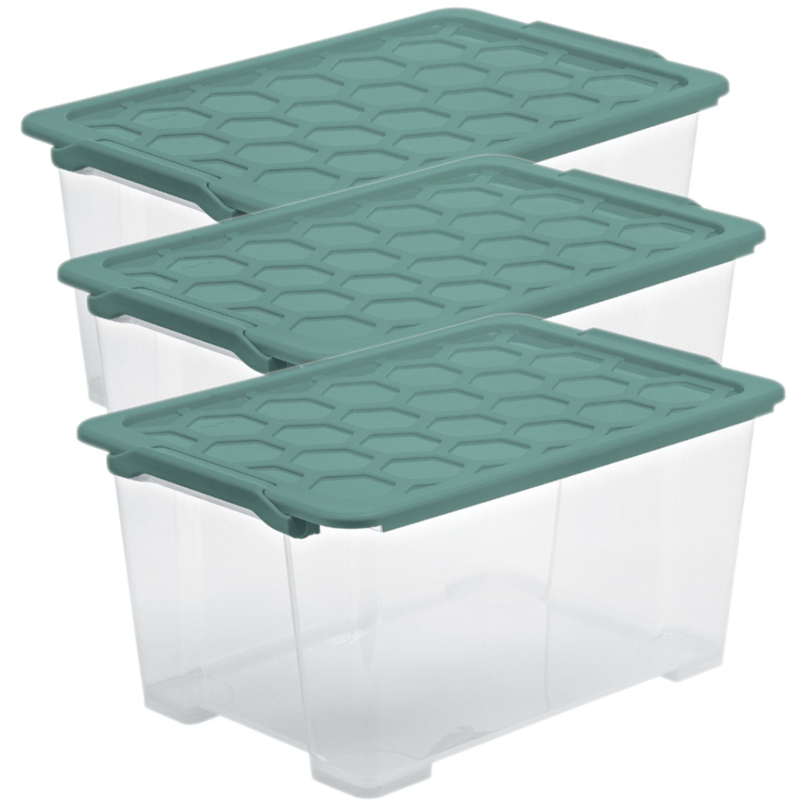ROTHO Aufbewahrungsbox Evo Safe Keeping 3er-Set Box 44l mit Deckel, recycel günstig online kaufen