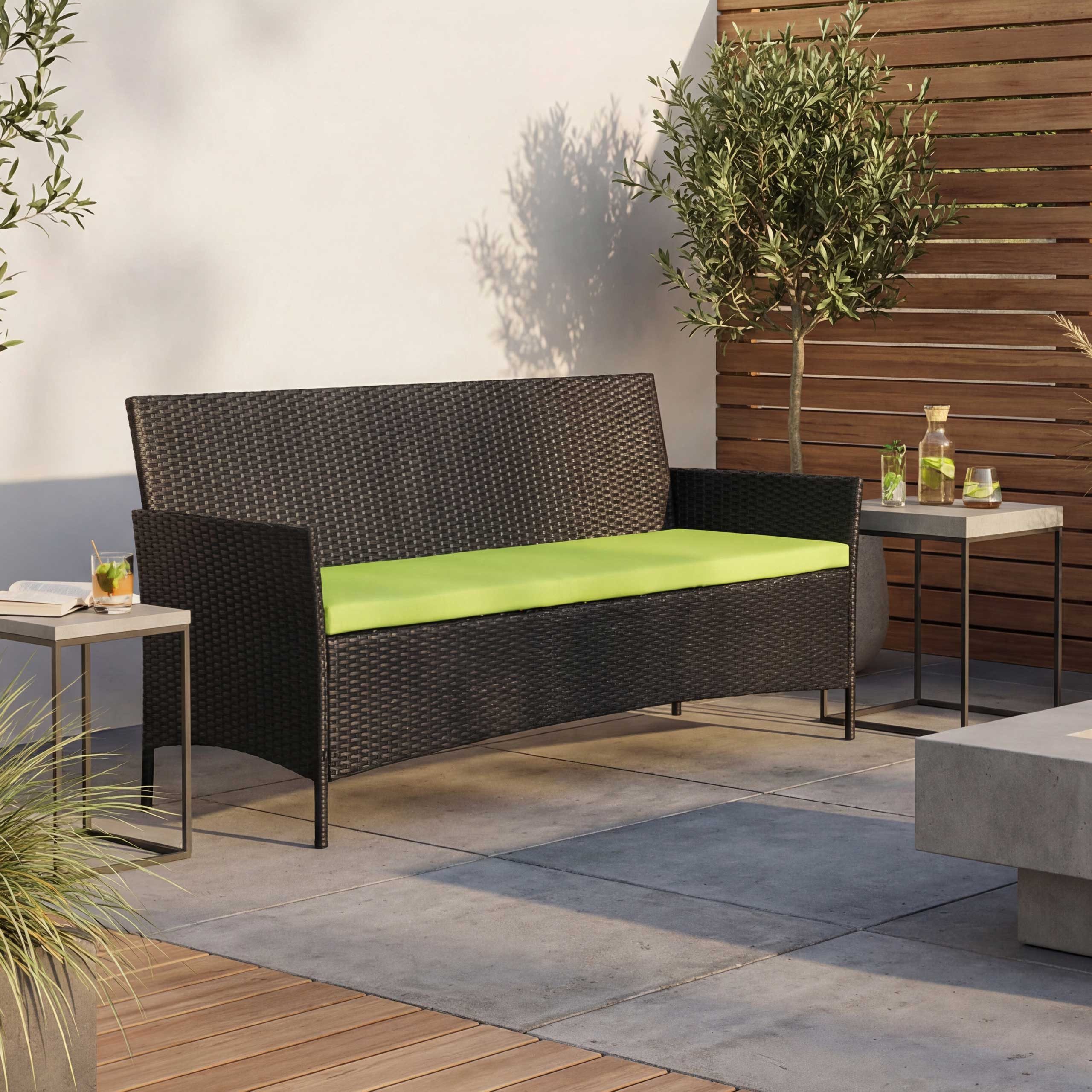 MCW Gartenbank Hamar-G, wasserabweisender Bezug, widerstandsfähig, Kissen mit Reißverschluss