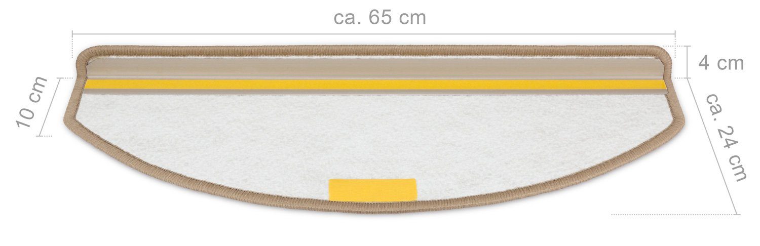 Metzker® Stufenmatte Stufenmatten Imago Halbrund in versch. Sparset's, halbrund, Höhe: 5 mm, 14 Stück im Set - Kastanie