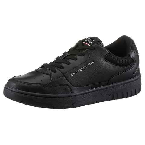 Tommy Hilfiger TH BASKET CORE LEATHER Sneaker mit gepolstertem Schaftrand, Freizeitschuh, Halbschuh, Schnürschuh