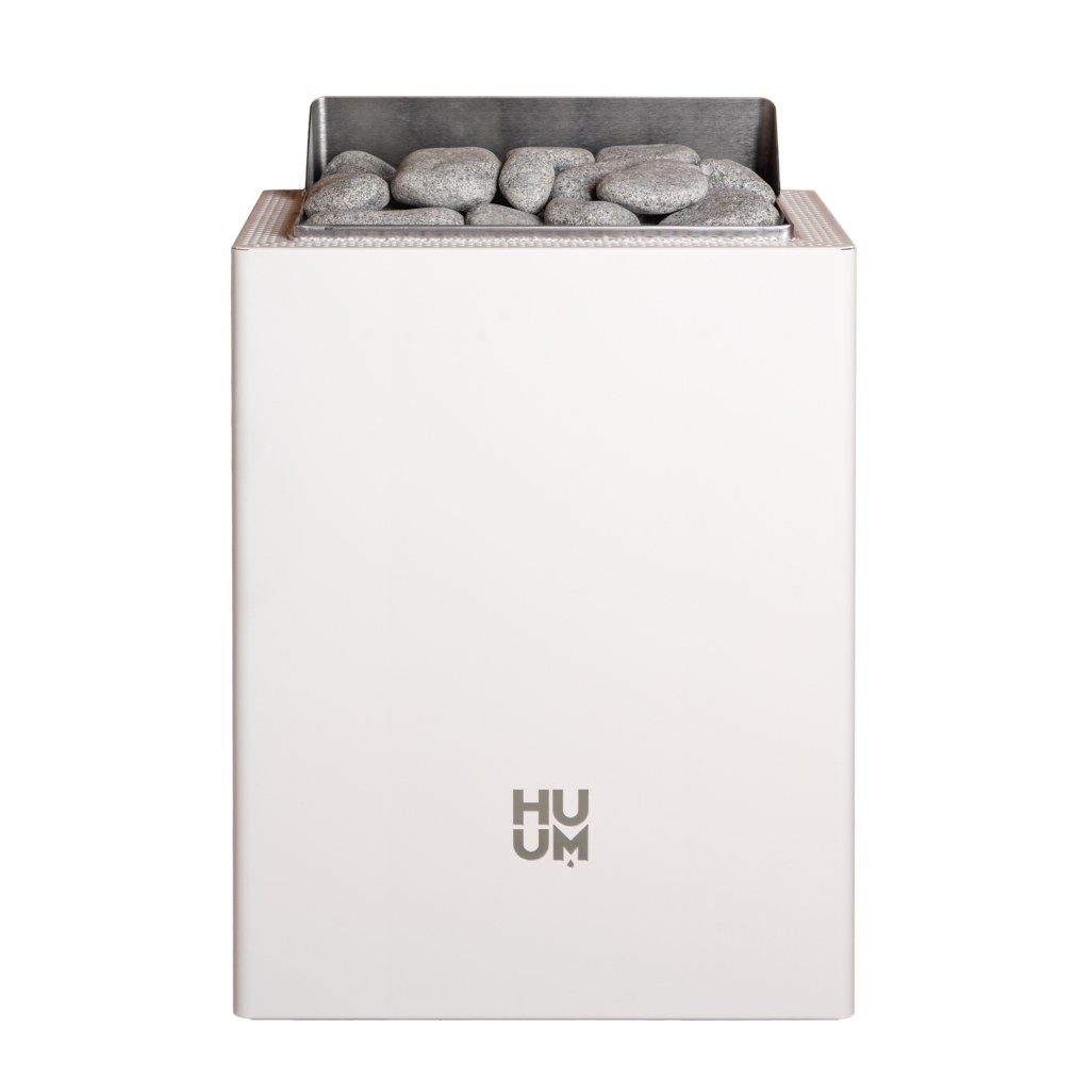 HUUM Saunaofen HUUM CORE Wall 4,5 kW Elektro-Saunaofen Weiß, 4,5 kW, externe Steuerung, Platzsparender Wandofen mit 20 kg Steinvolumen für 3–7 m³