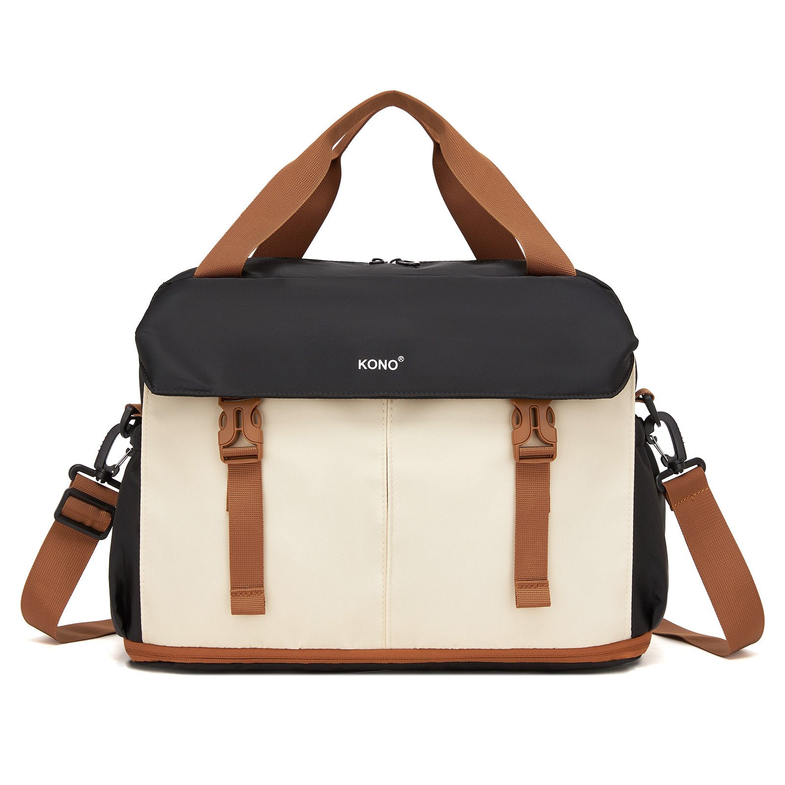 KONO Reisetasche Handgepäck 40×30×20cm mit Schuhfach & Nassfach, erweiterbar auf H42cm