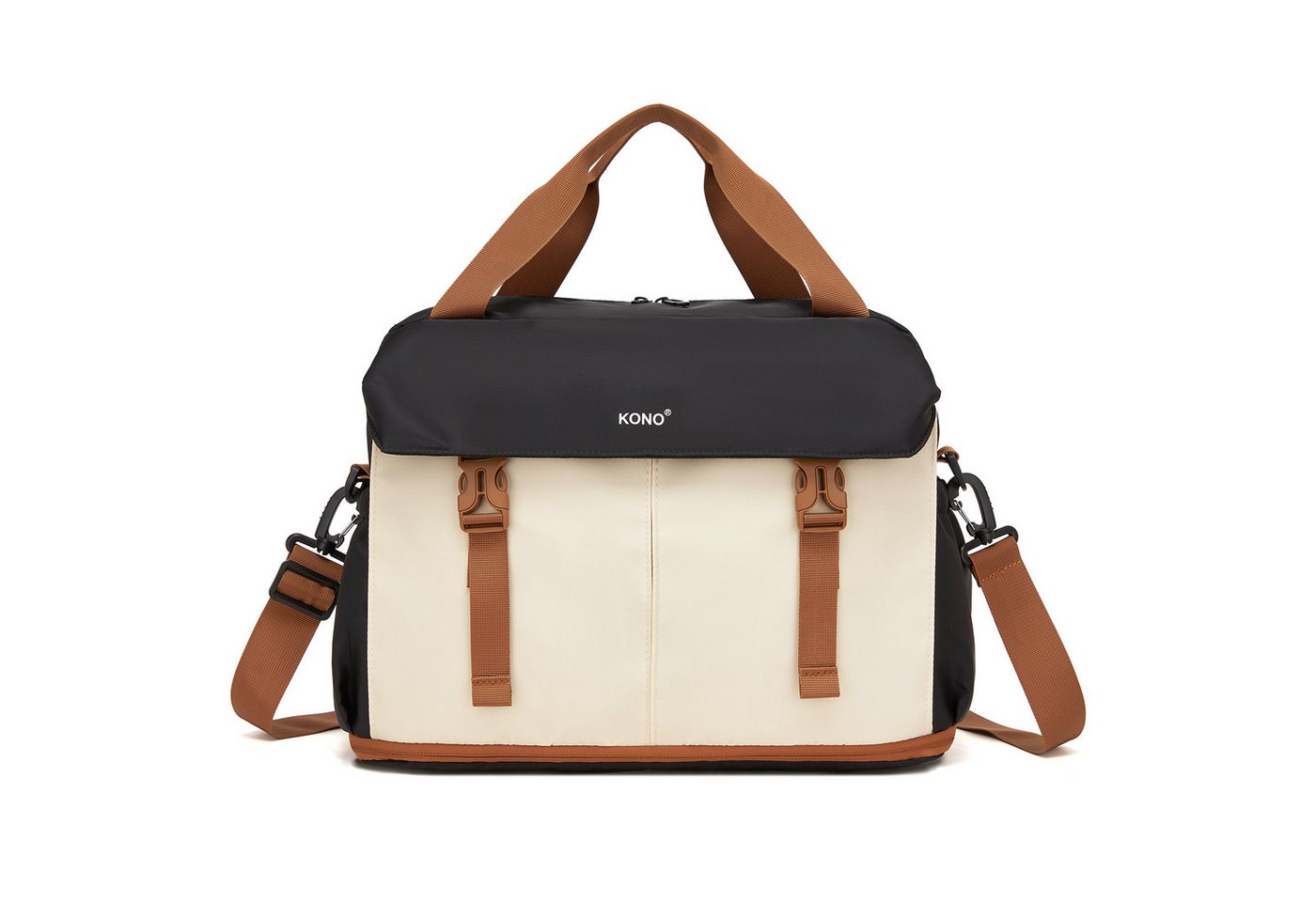 KONO Reisetasche Handgepäck 40×30×20cm mit Schuhfach & Nassfach, erweiterbar auf H42cm