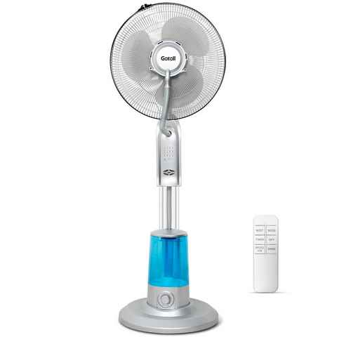 Gotoll Standventilator GLMF-40, 120CM Sprühnebel mit Fernbedienung, Ventilator Timer Standlüfter