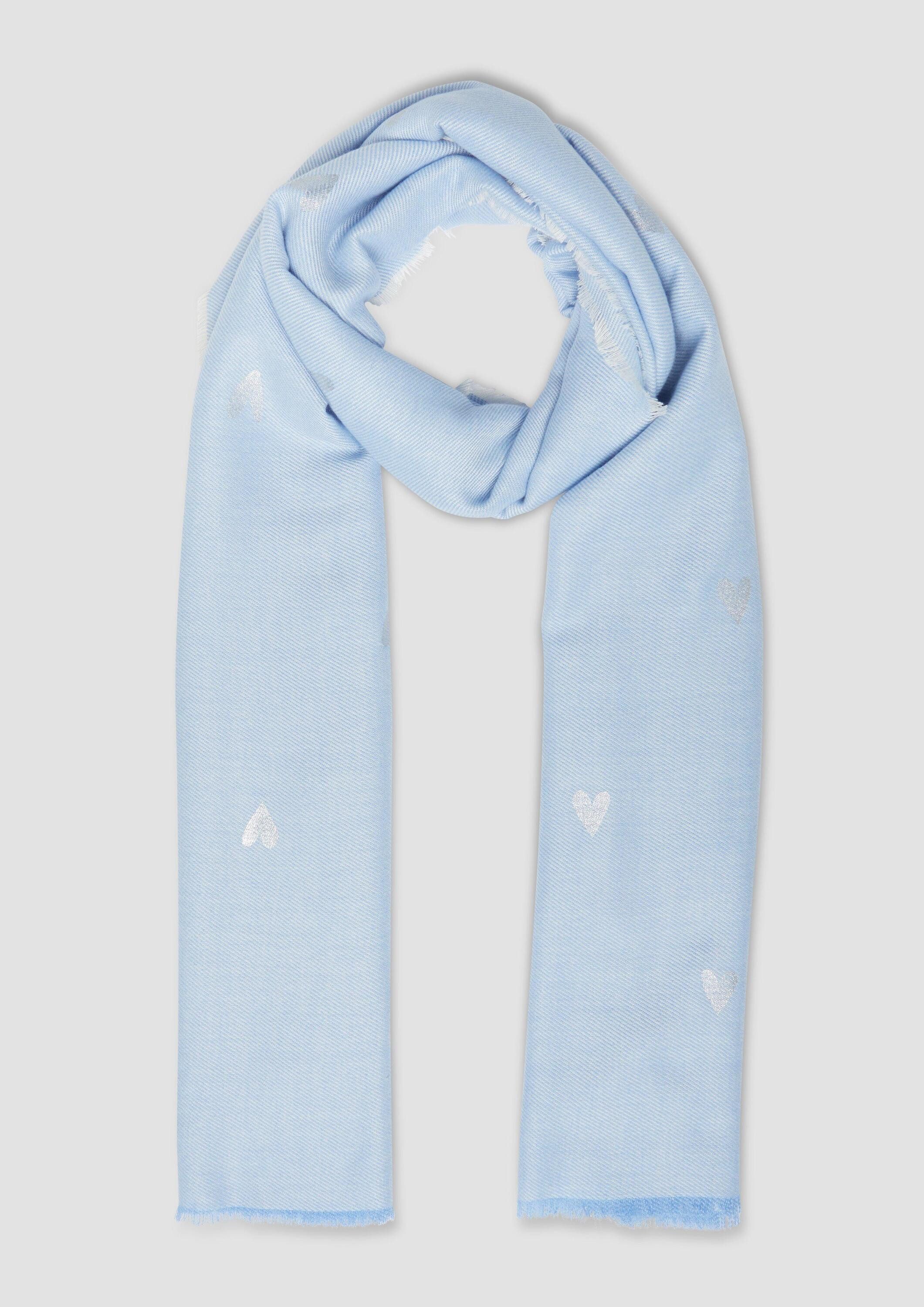 s.Oliver Schal Tuch, Gemustertes Tuch aus Viskosemix