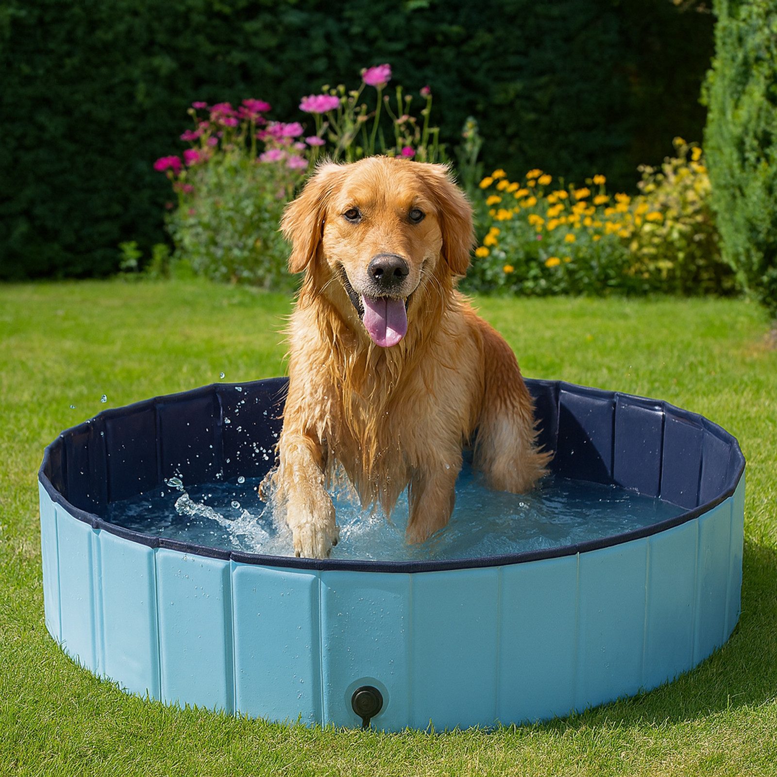 BURI Hundepool Hundepool Schwimmbecken Swimmingpool Badewanne Faltbar Kinderpool POOL