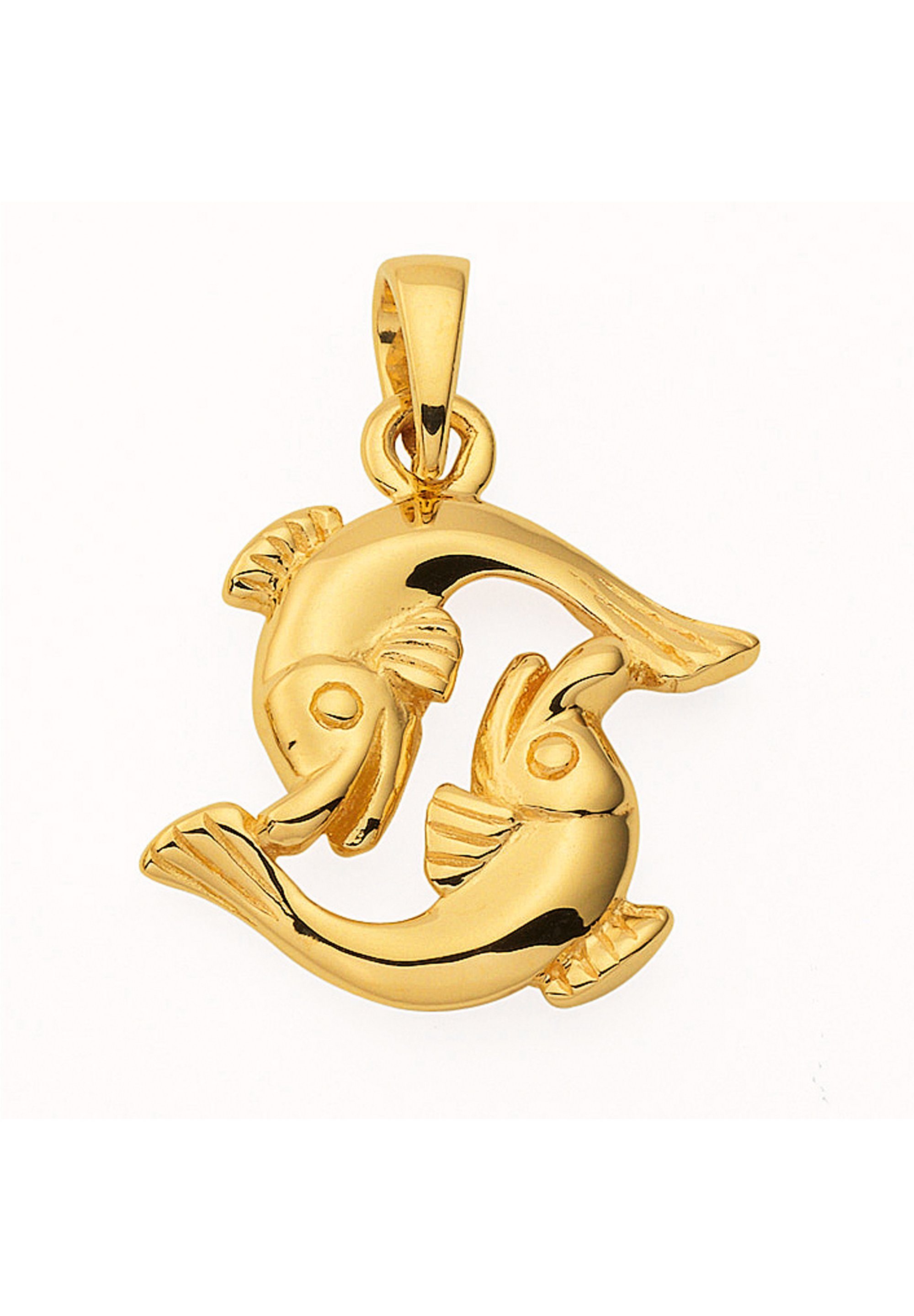 Adelia´s Kettenanhänger 585 Gold für Fisch, Anhänger Sternzeichen & Goldschmuck Damen Herren