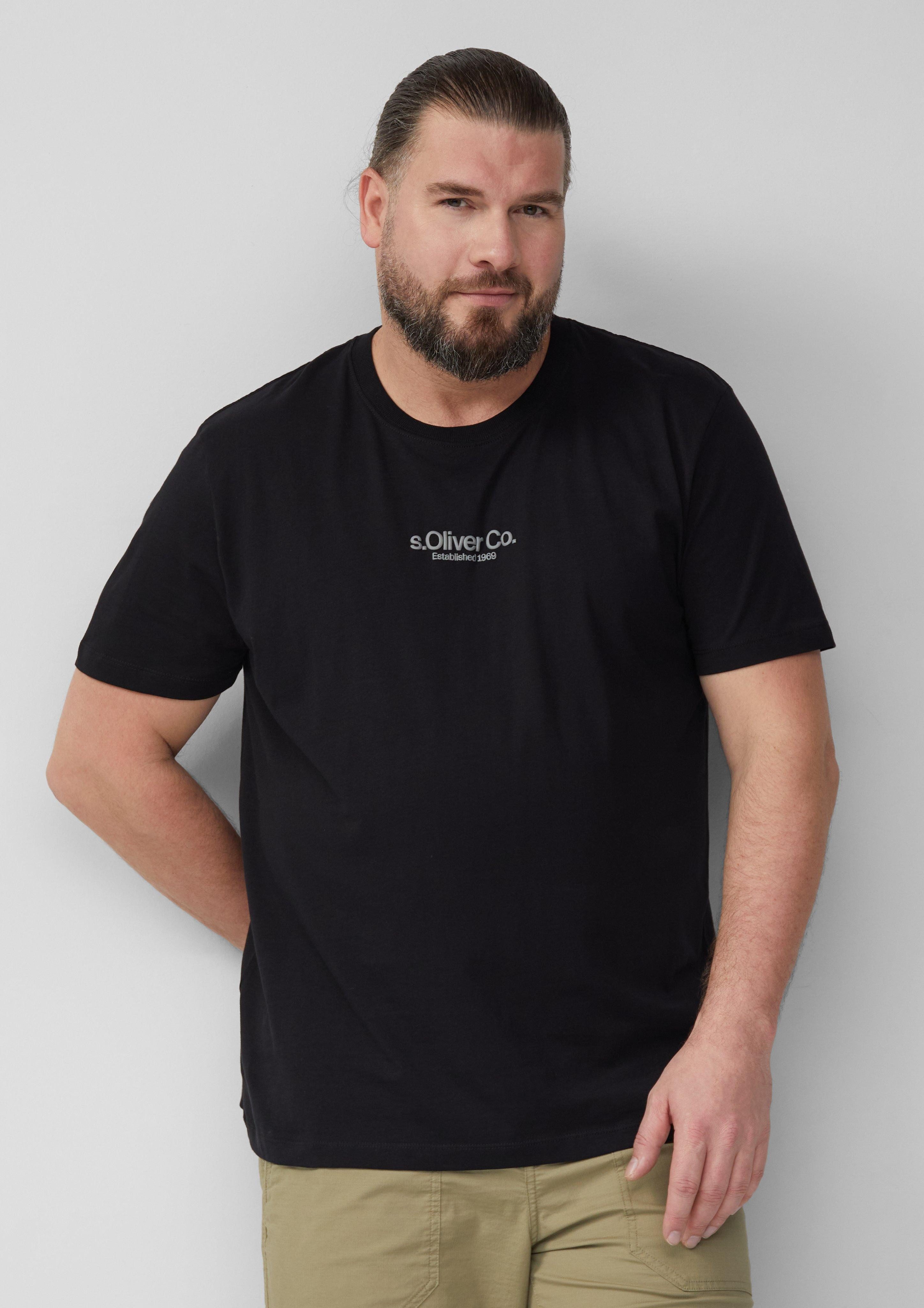 s.Oliver T-Shirt mit Label-Print günstig online kaufen