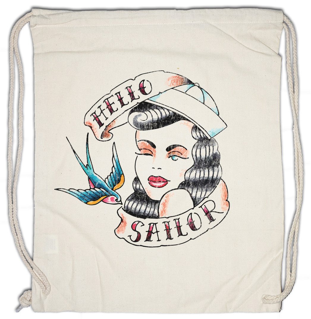 Turnbeutel Mermaid III Turnbeutel Sailor Segler Seemann Tattoo Meerjungfrau