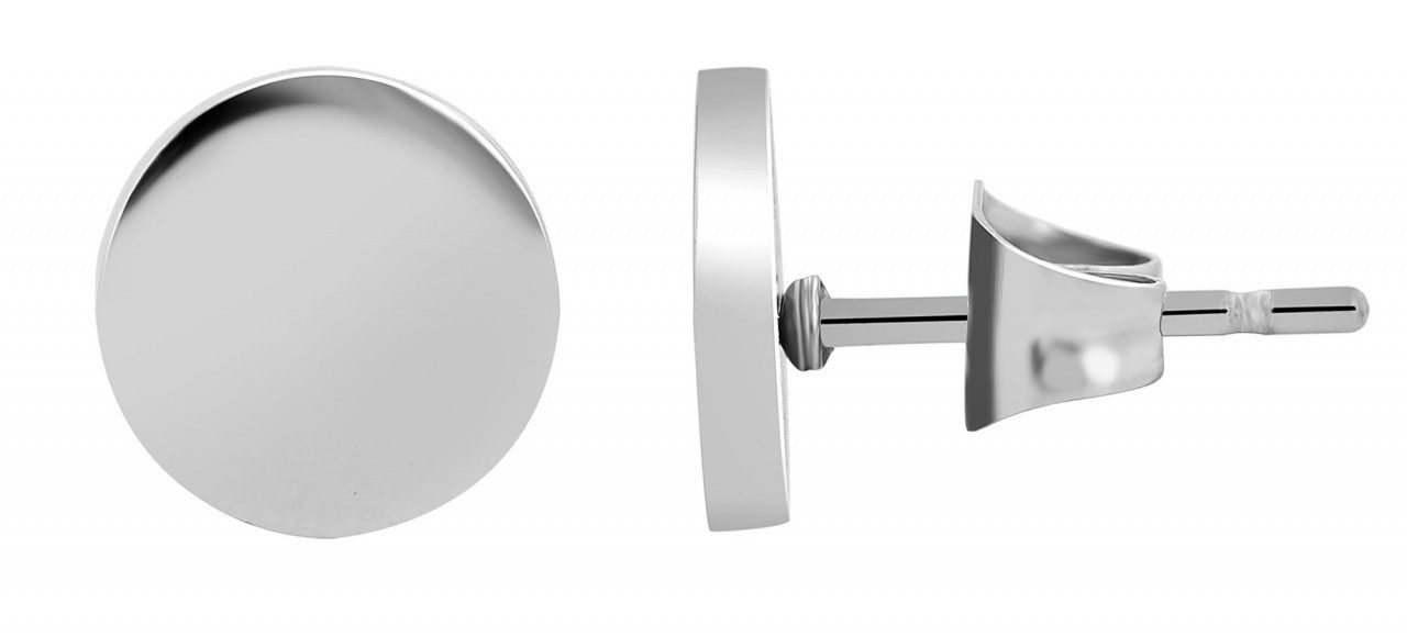 Paar Ohrhänger Unisex Ohrstecker aus Edelstahl Ø 10 mm