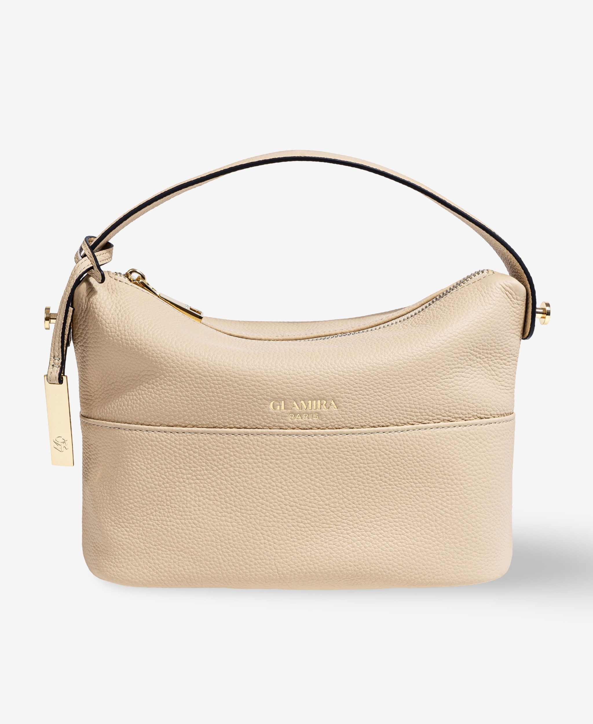 GLAMIRA Umhängetasche GoAnywhere Beige Umhängetasche (1-tlg), echt Leder