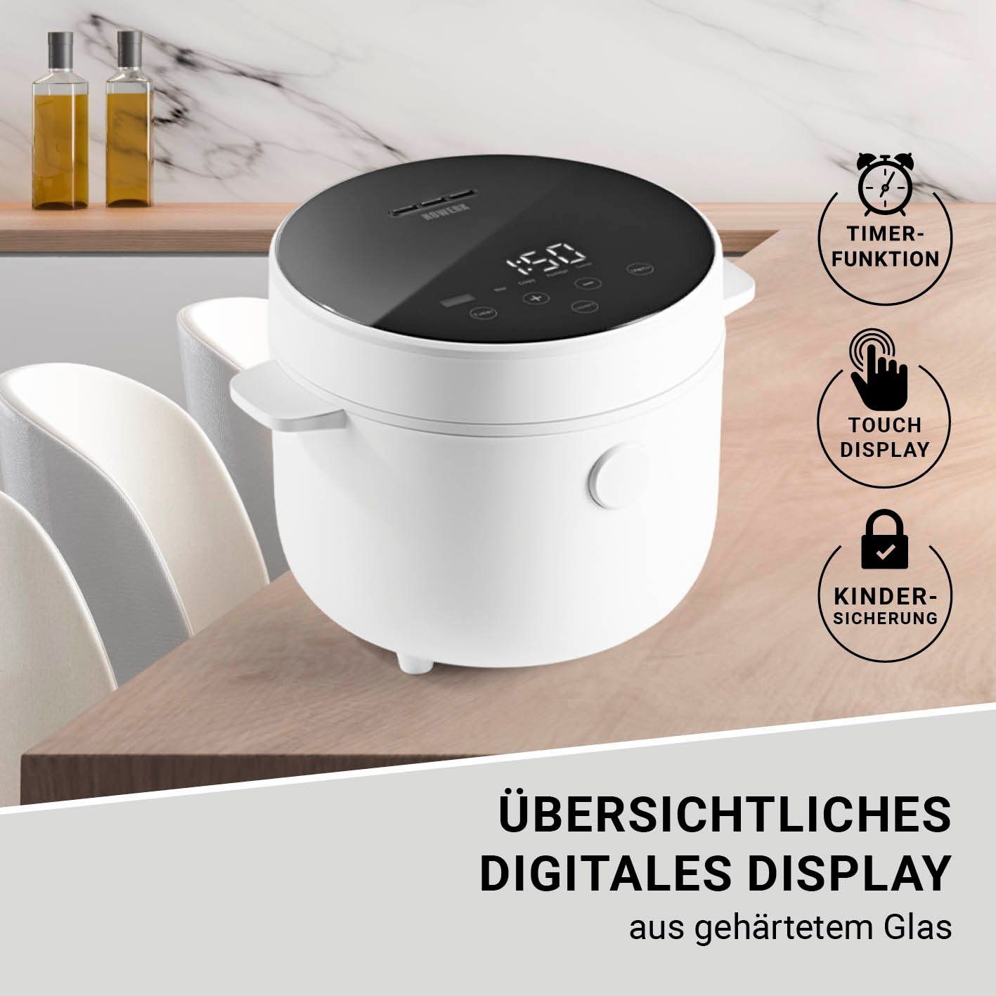 Reiskocher Reiskocher Digitaler weiß - N8WERK