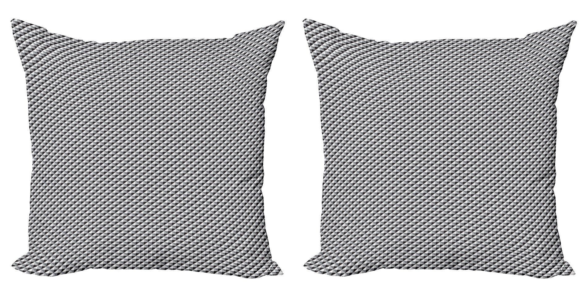 Kissenbezüge Modern Squares Digitaldruck, Doppelseitiger (2 Accent Triangles Abakuhaus Abstrakt Diagonal Stück)