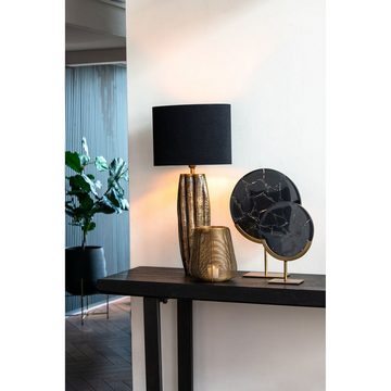 Light & Living Lampenschirm Lampenschirm oval Velours - Schwarz - 30x15x25cm