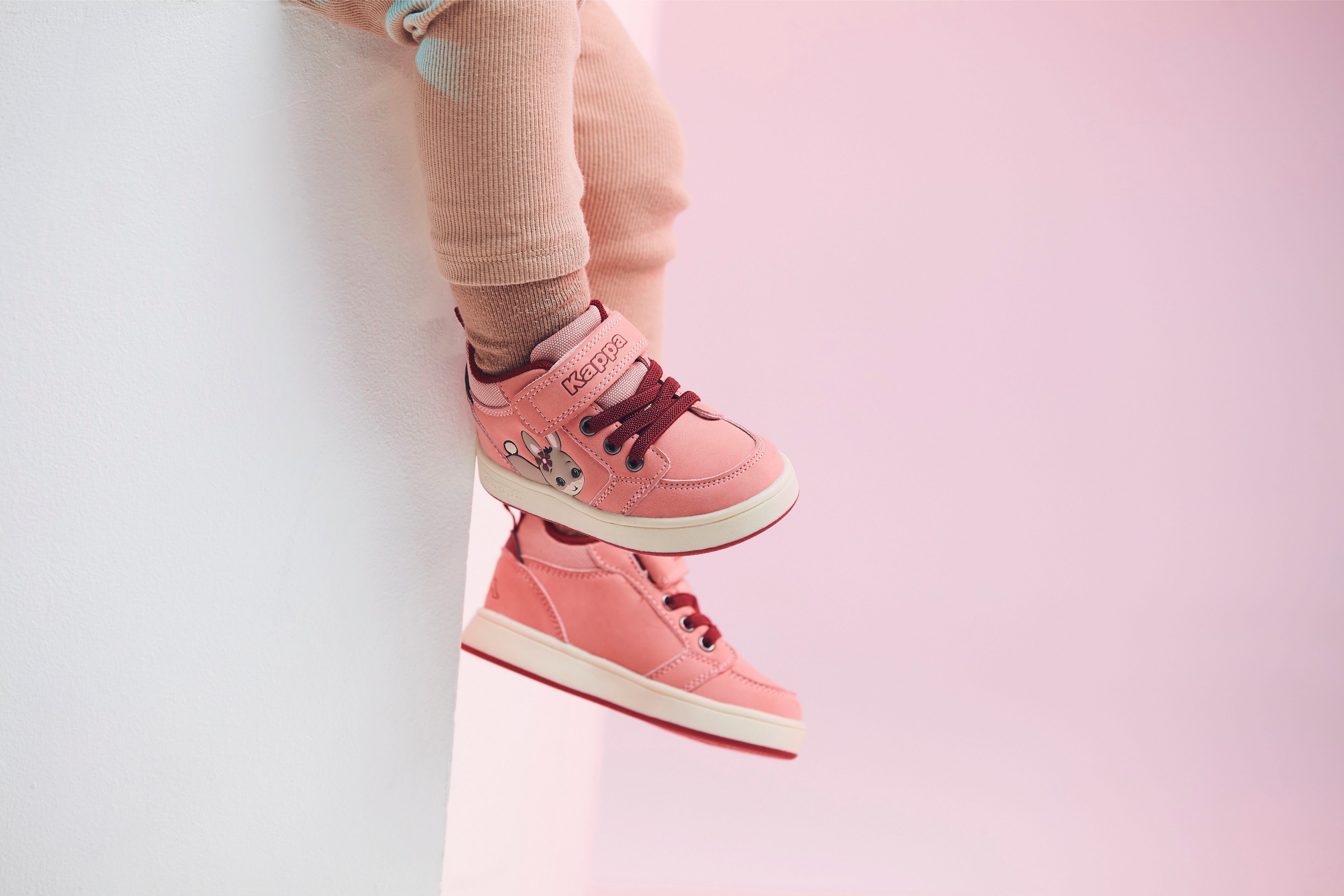 rosa Kappa praktischem Sneaker mit Klettverschluss
