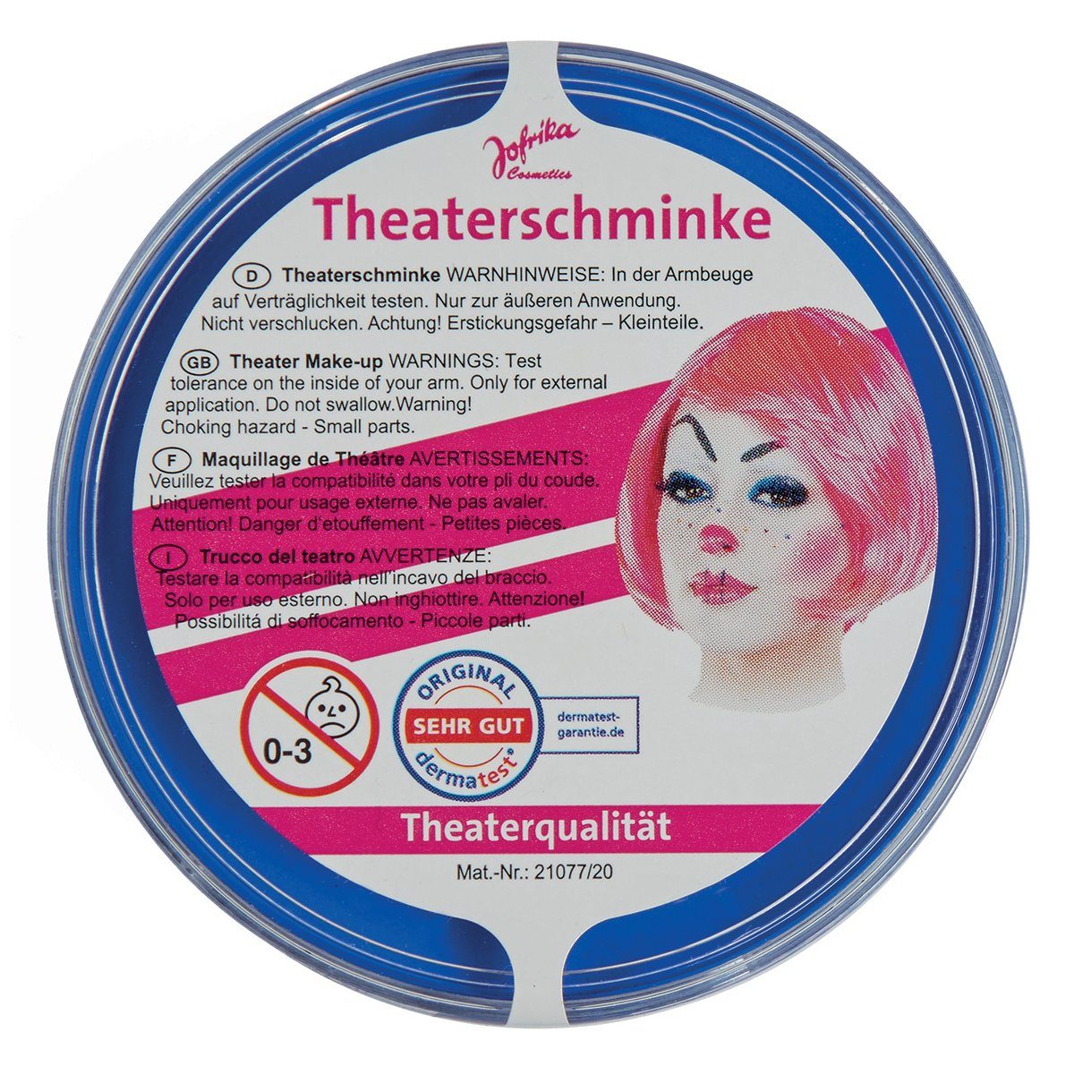 Jofrika Theaterschminke Gelb – Gute Deckung, Leicht Abwaschbar, Für Schminkpartys
