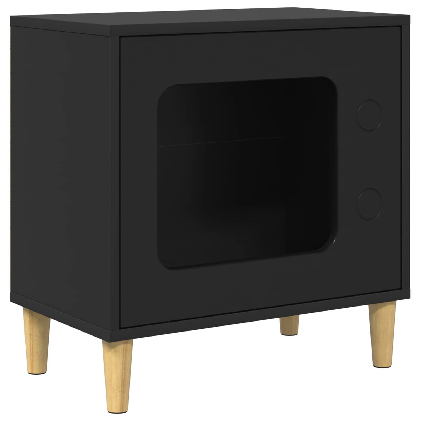 vidaXL Katzenhaus, Katzenhaus Schwarz 51 x 30 x 52 cm Holzwerkstoff