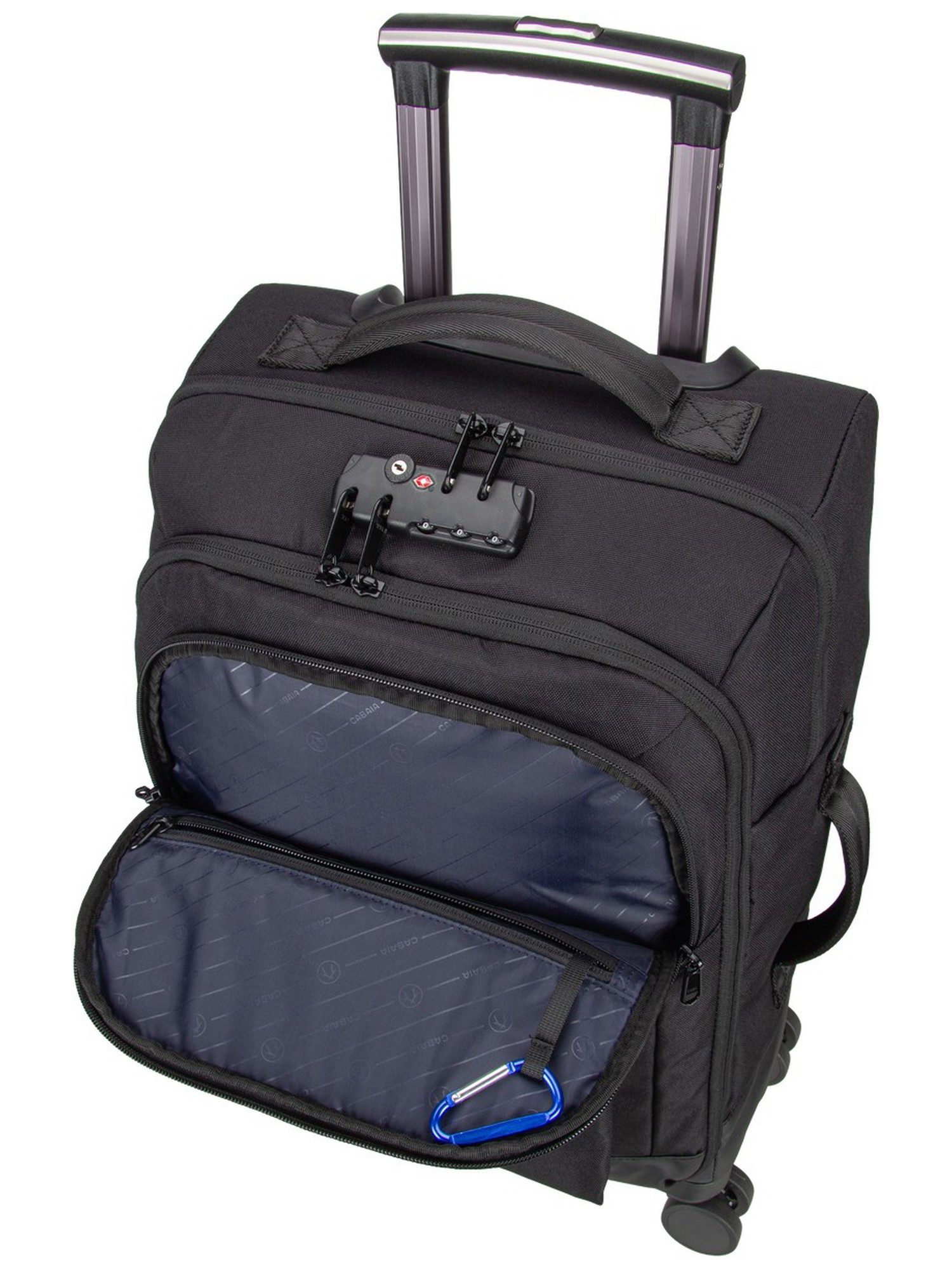 CABAIA Trolley Soft Suitcase 4 Wheels Small