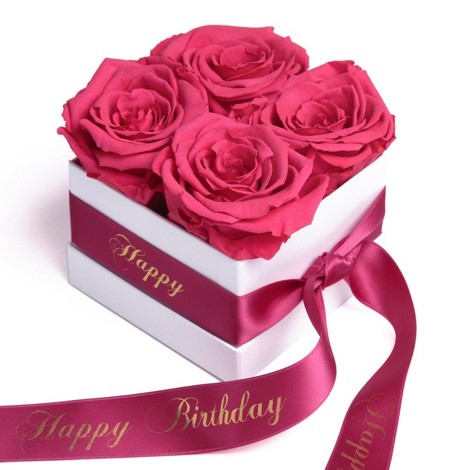 Geburtstagsgeschenk für Frauen Ewige Rose im Schmuckschatulle Geschenkboxen mit Rote Rosen Blumen Geschenke für Freundin Jahrestag Geburtstag Valentinstag Muttertag Rosenbox Infinity Rosen 